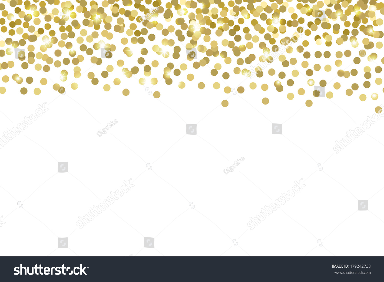 Vector Background Confetti Gold Confetti On Stock Vector 479242738