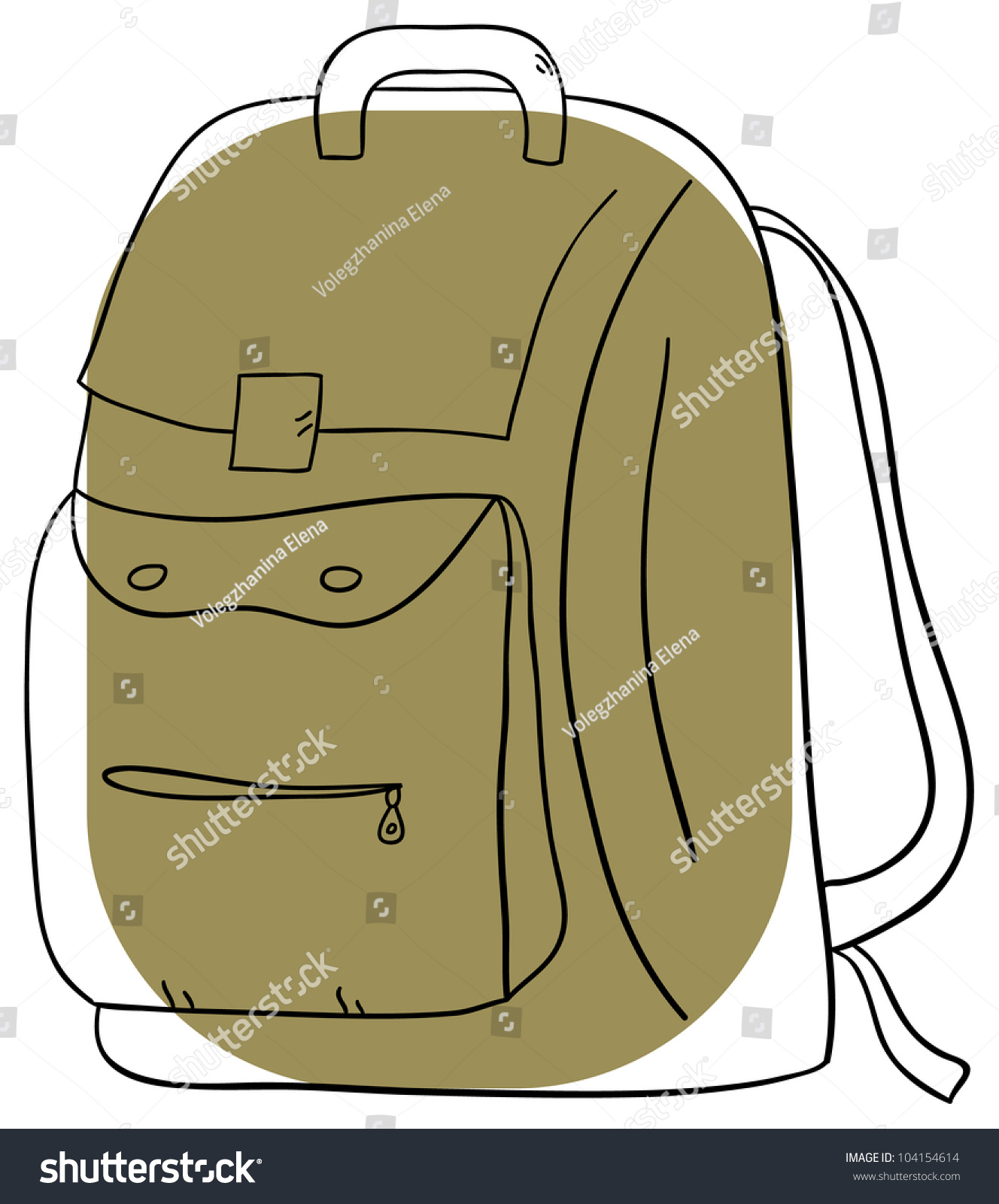 Vector Backpack Is Isolated On A White Background - 104154614 ...