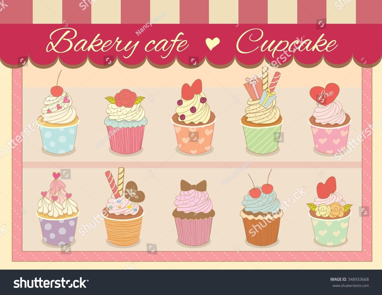 vector bakery cafe cupcakesdessert sweet menupastel stock vector vector bakery cafe cupcakesdessert sweet menupastel stock vector