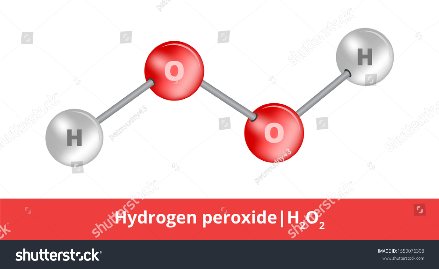 Vector Ballandstick Model Chemical Substance Icon Stock Vector Royalty Free 1550076308