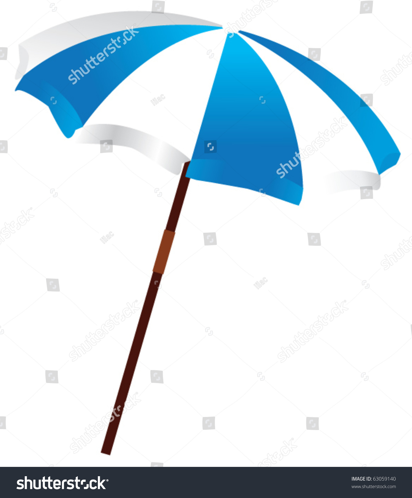 Vector Beach Umbrella Stock Vector 63059140 - Shutterstock