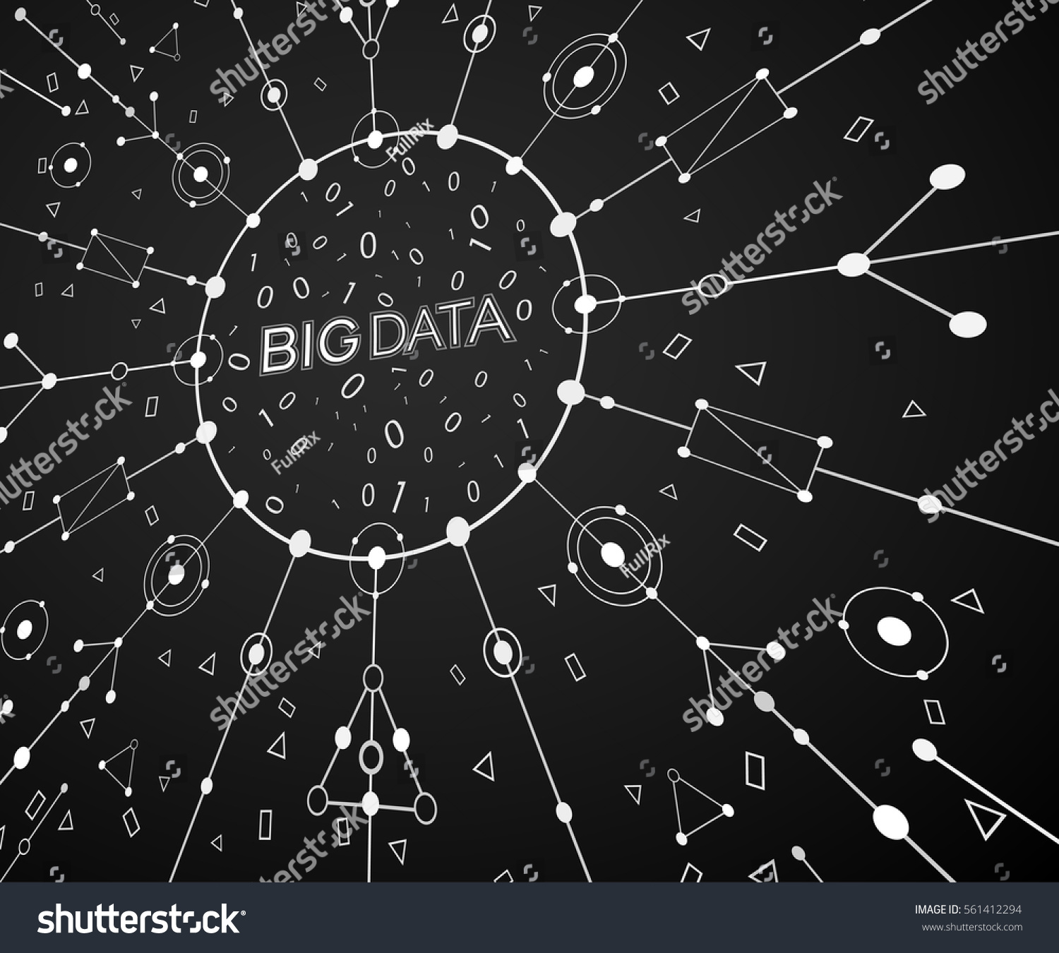 Vector Big Data Background Visual Abstract Stock Vector 561412294 ...