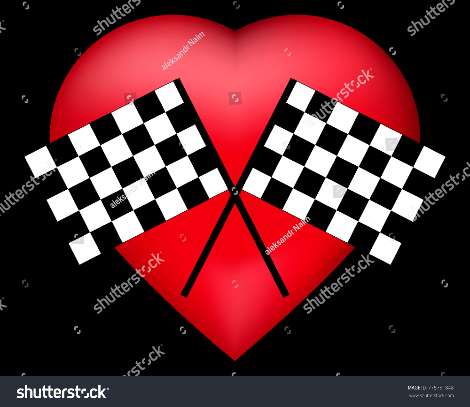 Vector Black White Crossed Racing Checkered Stock Vector (Royalty Free ...