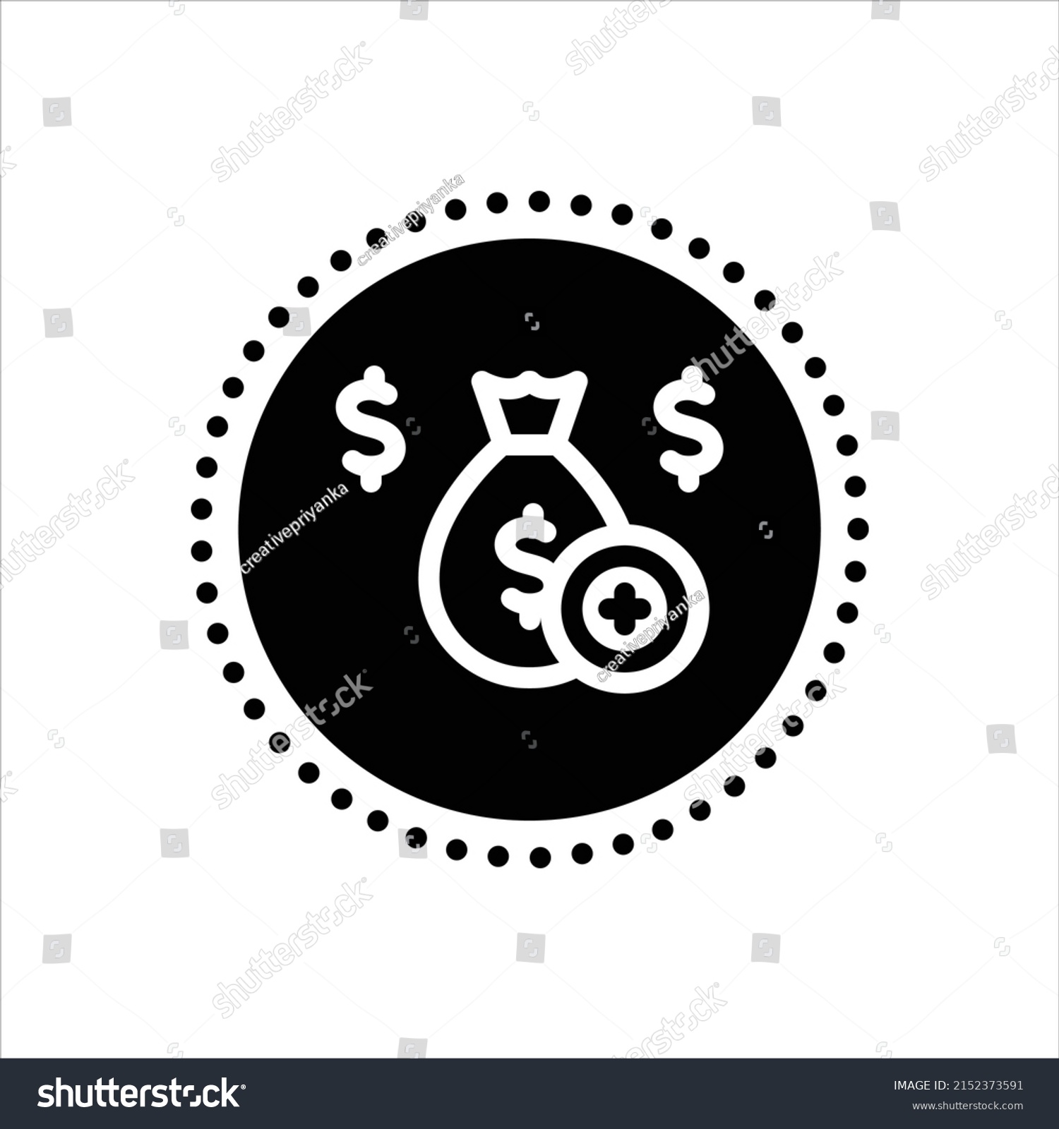 Vector Black Icon Allowance Stock Vector (Royalty Free) 2152373591 ...
