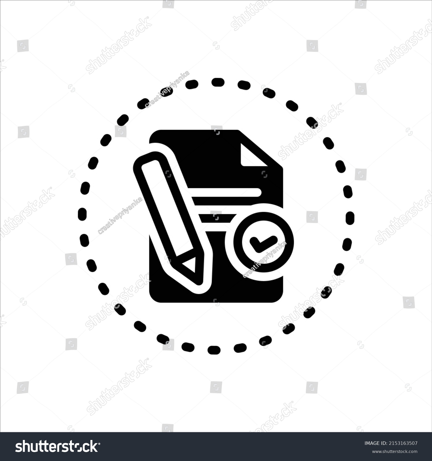 Vector Black Icon Declaration Stock Vector (Royalty Free) 2153163507 ...