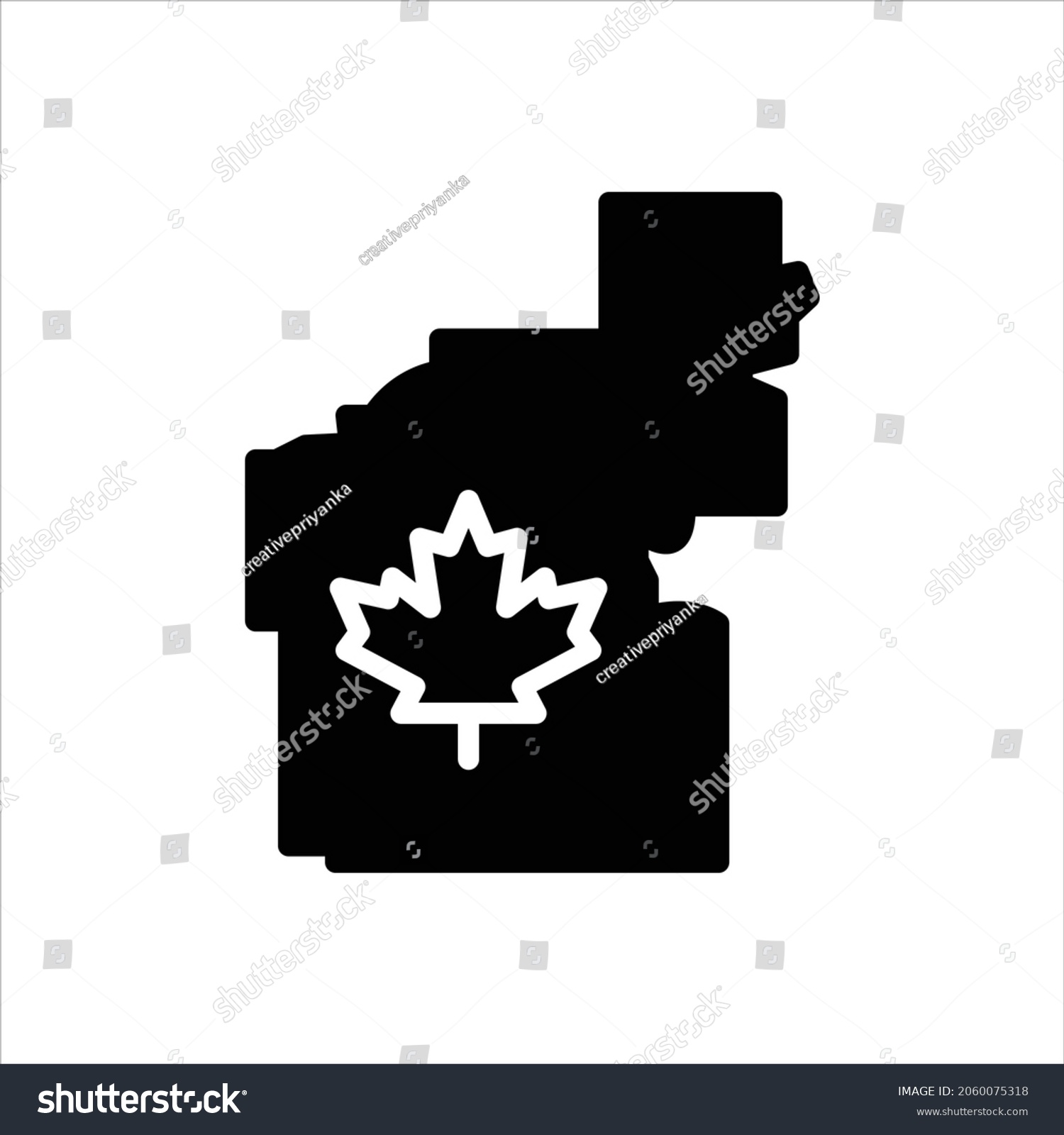 Vector Black Icon Edmonton Stock Vector (Royalty Free) 2060075318