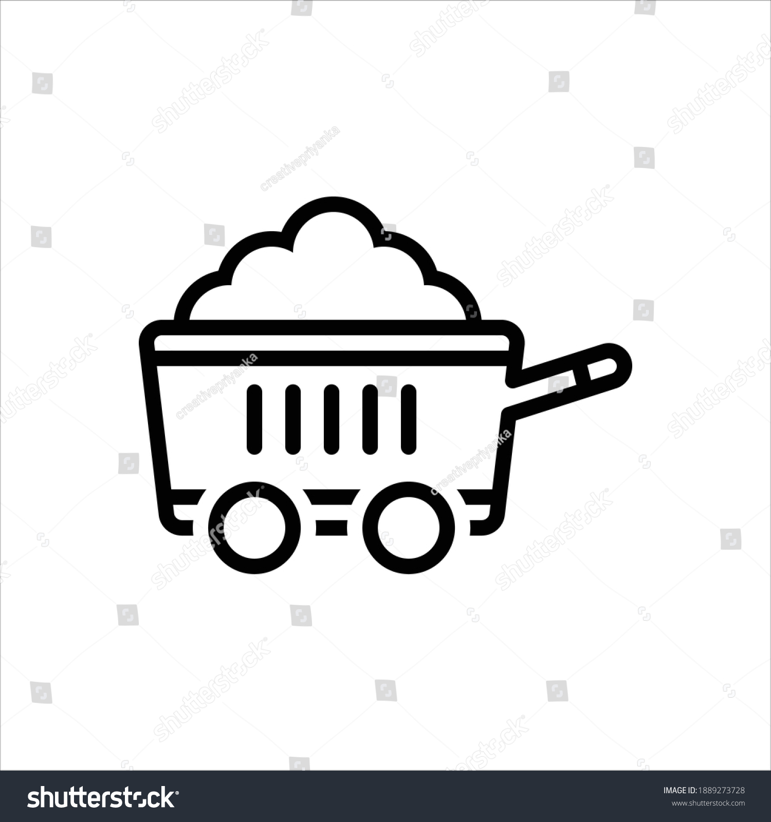 Vector Black Icon Mud Stock Vector (Royalty Free) 1889273728