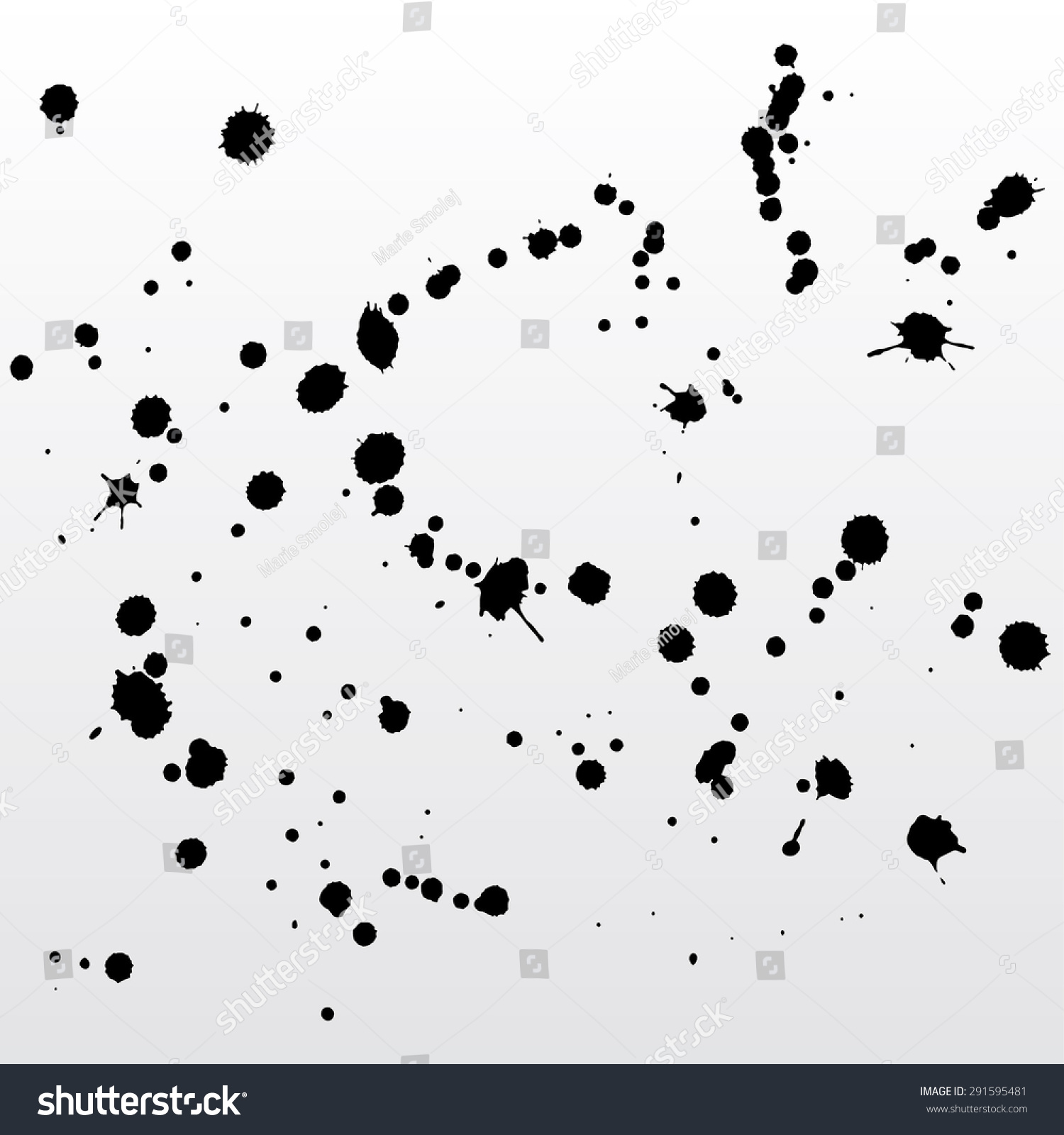 Vector Black Isolated Ink Splatter Background. - 291595481 : Shutterstock