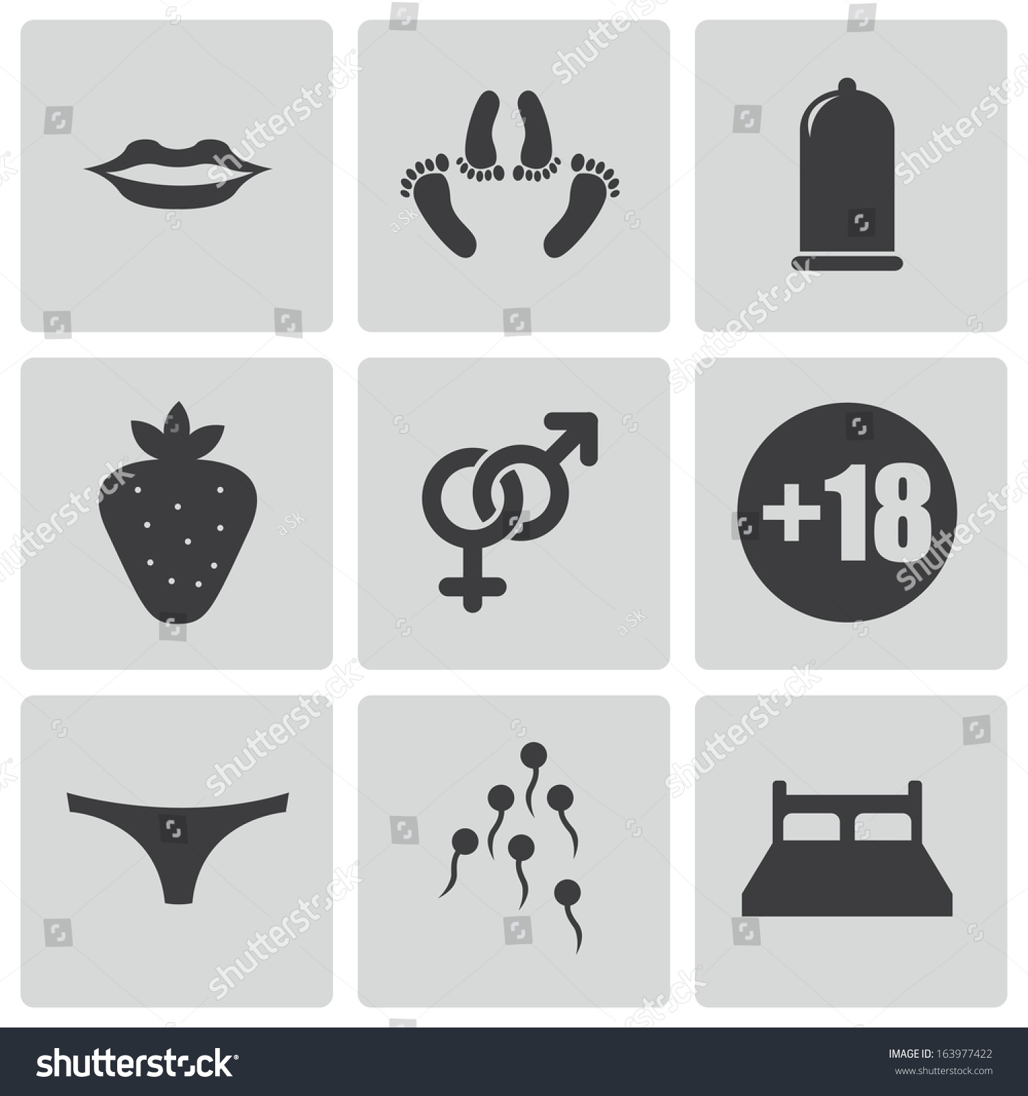 Vector Black Sex Icons Set Stock Vector Royalty Free 163977422 Shutterstock 7098