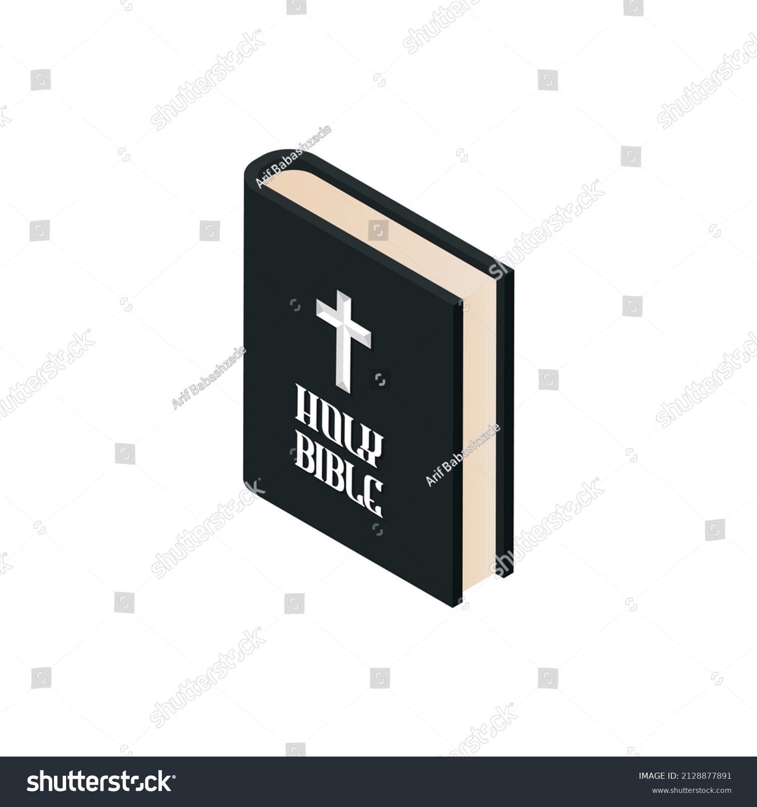 Vector Black Silhouette Holy Bible Icon Stock Vector (Royalty Free ...