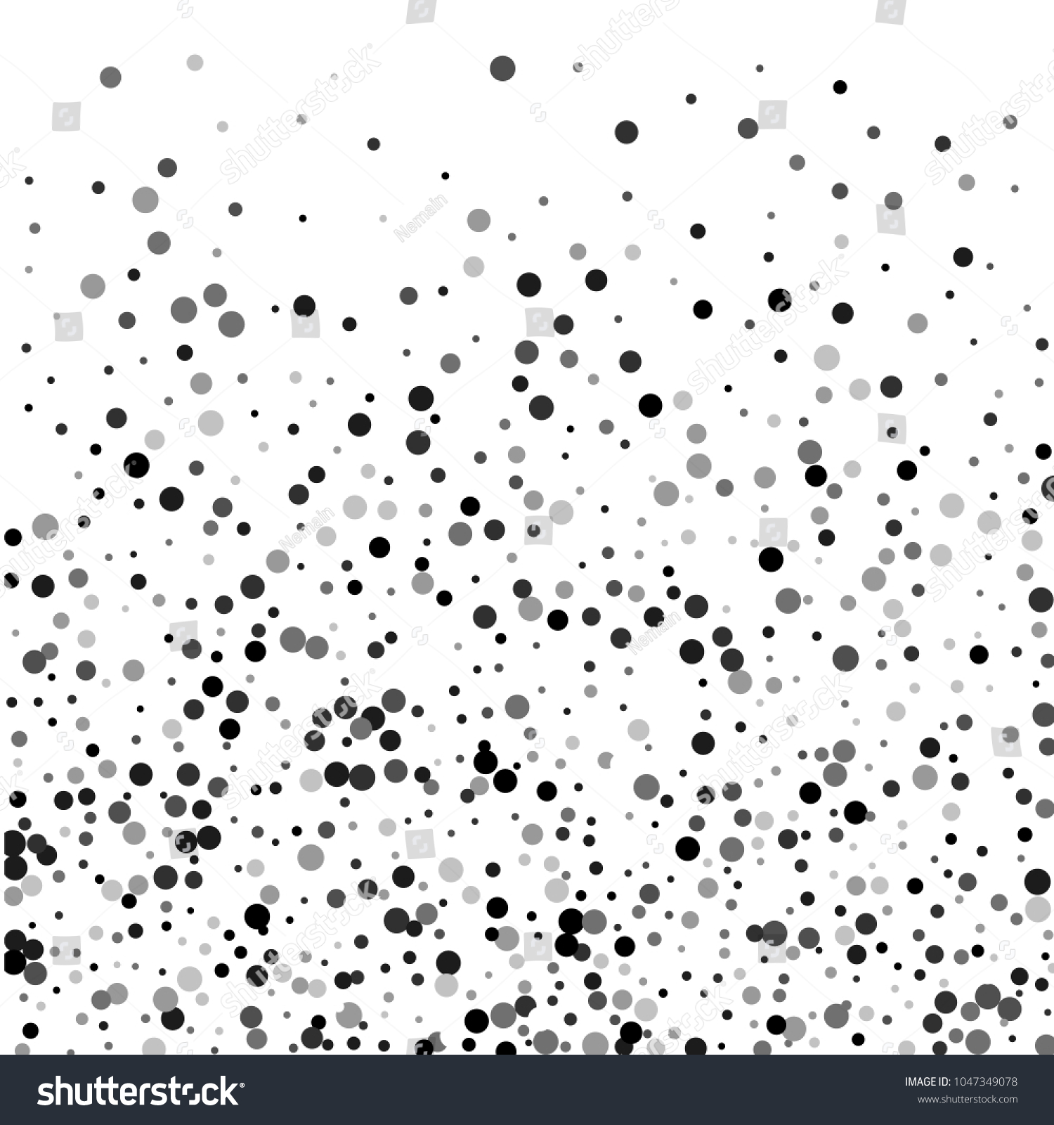 Vector Blackwhite Confetti On Transparent Background Stock Vector ...