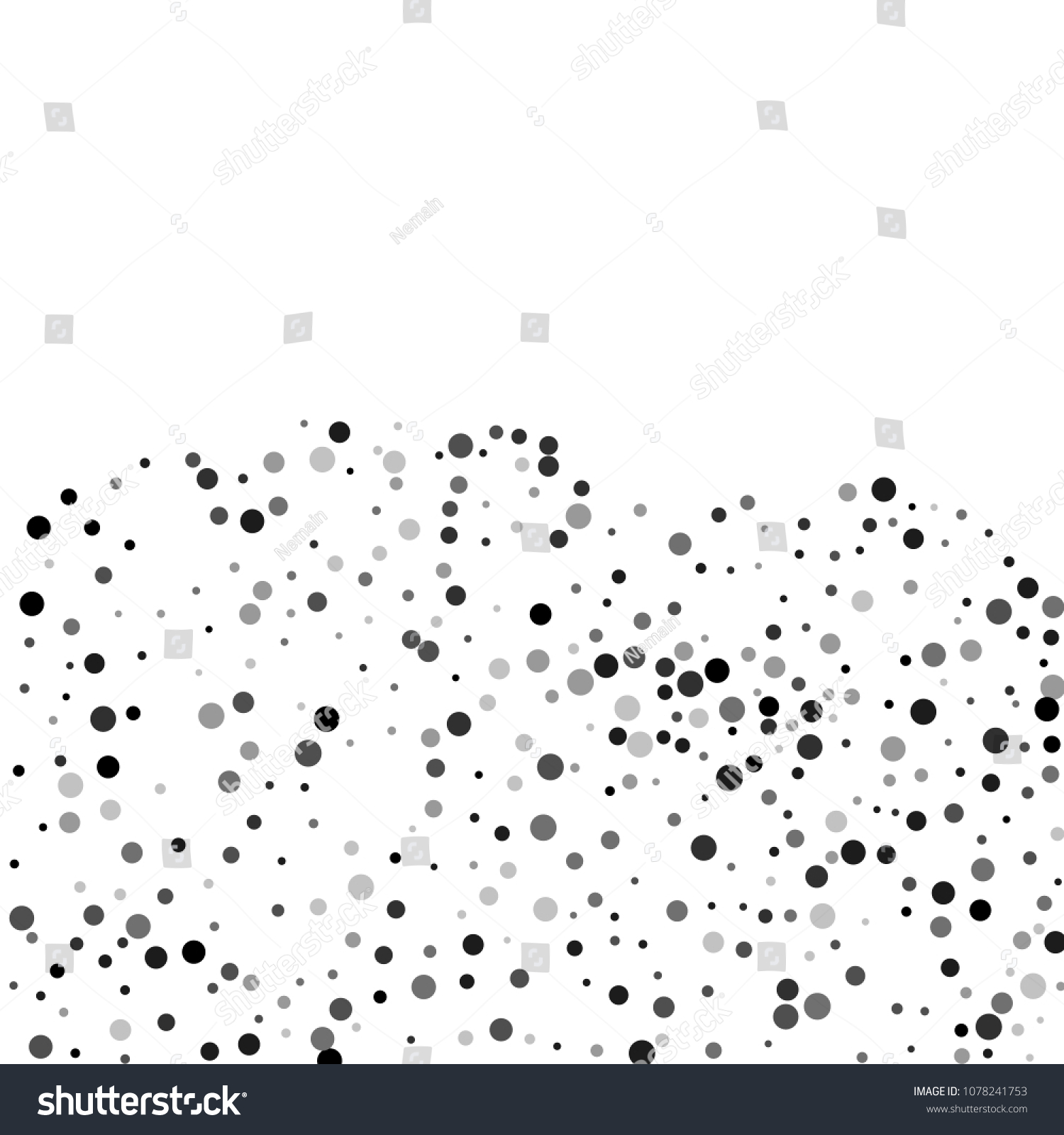 Vector Blackwhite Confetti On Transparent Background Stock Vector