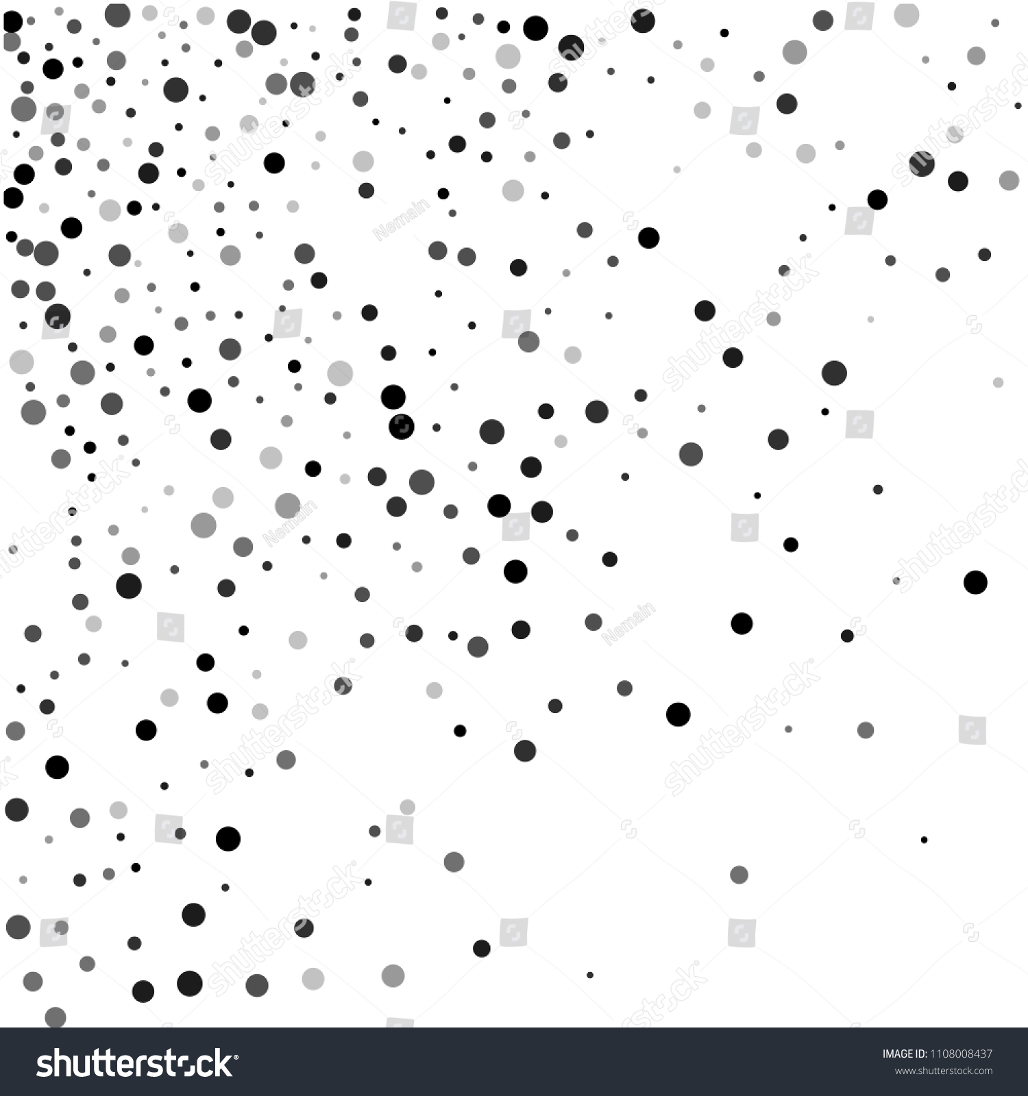 Vector Blackwhite Confetti On Transparent Background Stock Vector ...