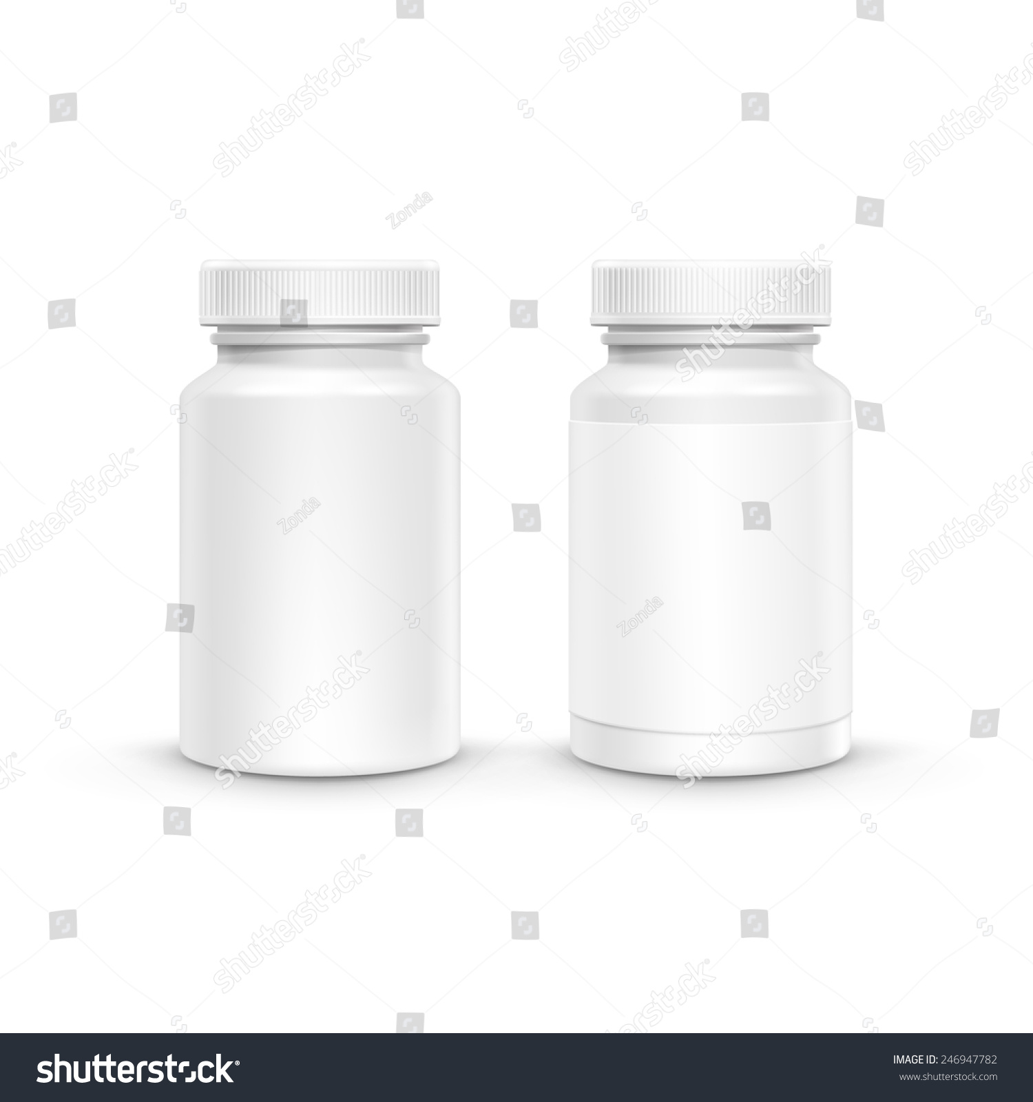 SVG of Vector Blank Plastic Packaging Bottle with Cap for Pills Isolated on White Background svg