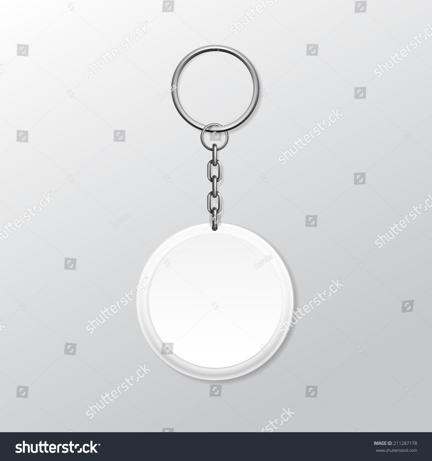 Download Vector Blank Round Keychain Ring Chain Stock Vector ...