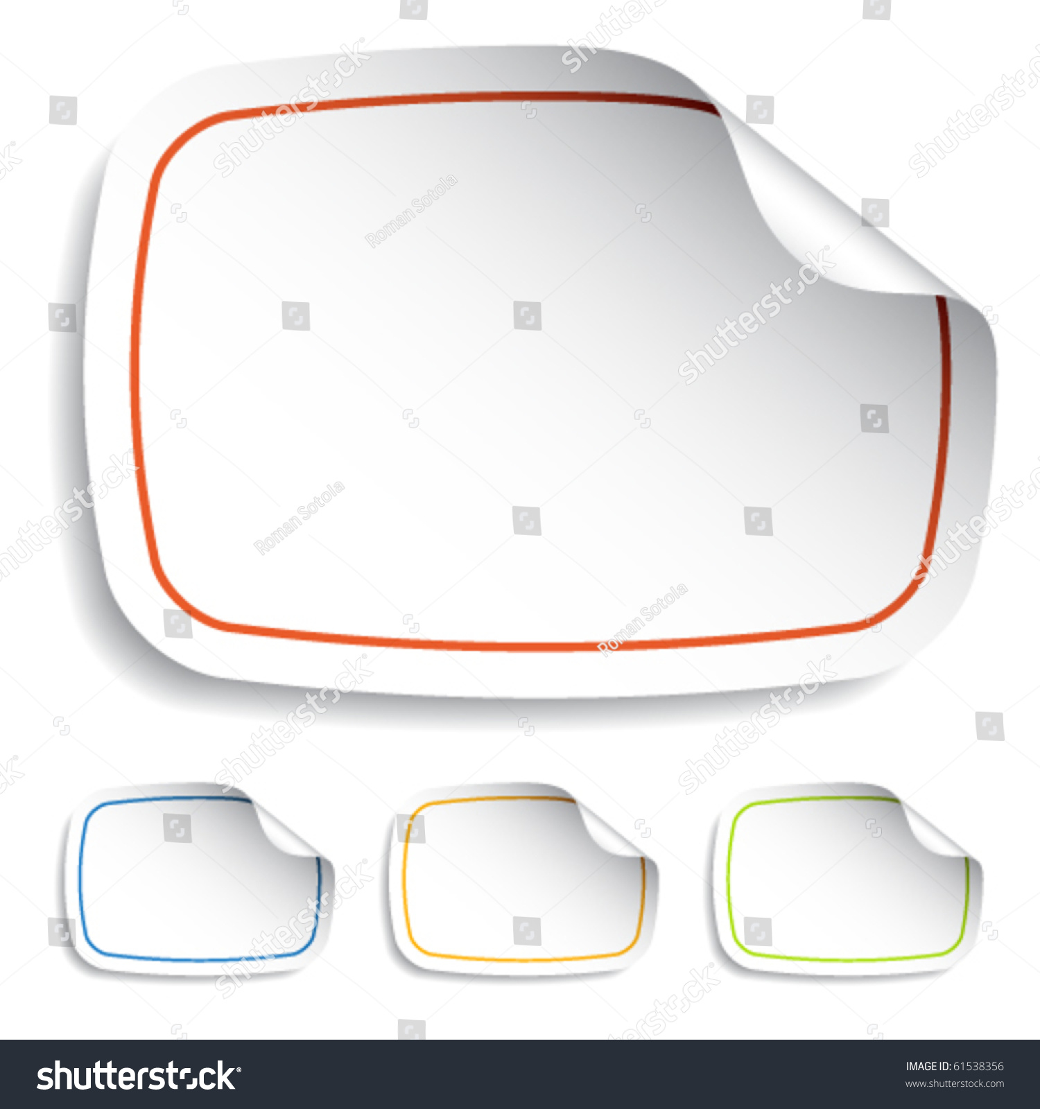 Vector Blank Stickers Stock Vector (Royalty Free) 61538356 - Shutterstock