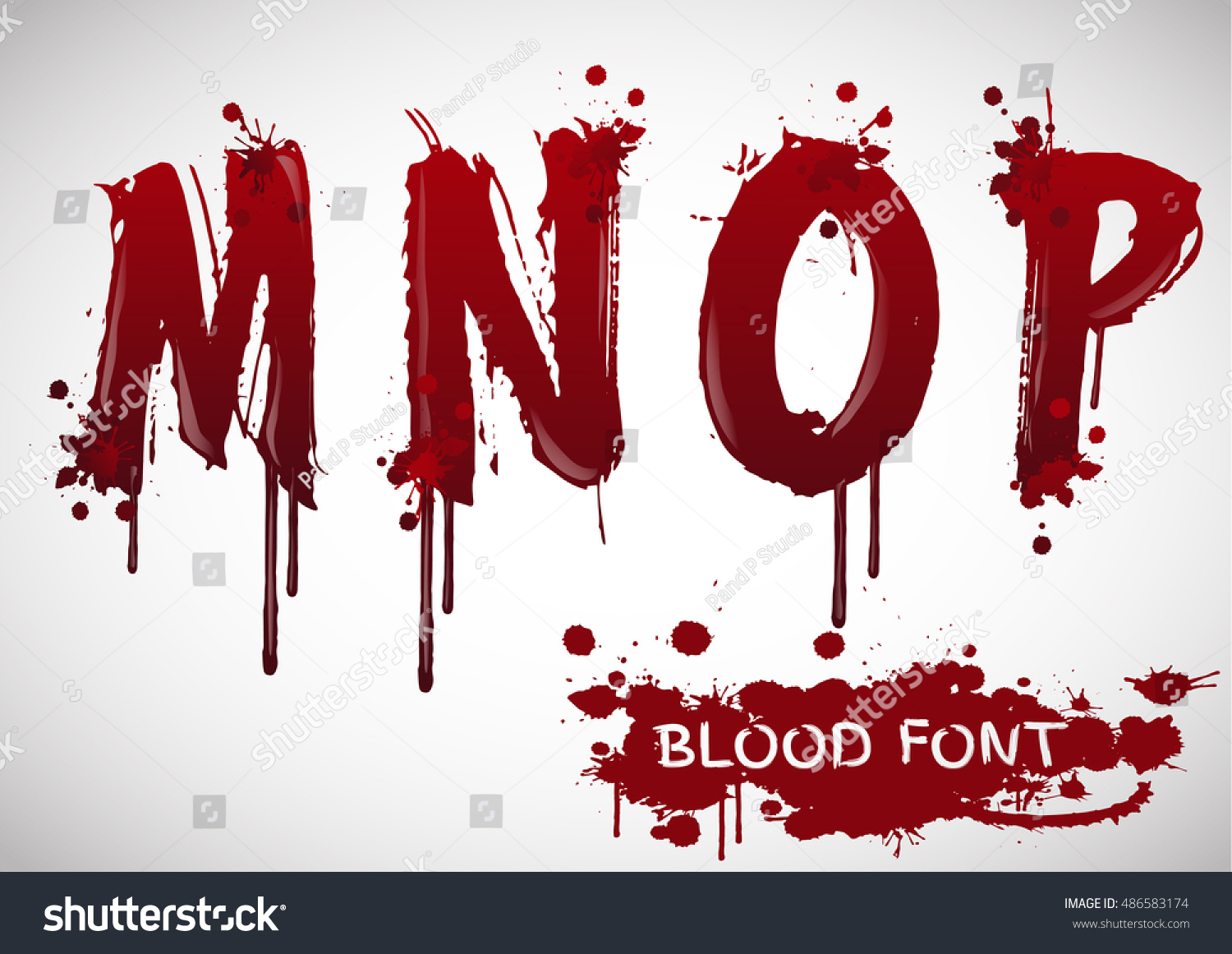 Vector Blood Alphabet Isolated On White Stock Vector Royalty Free