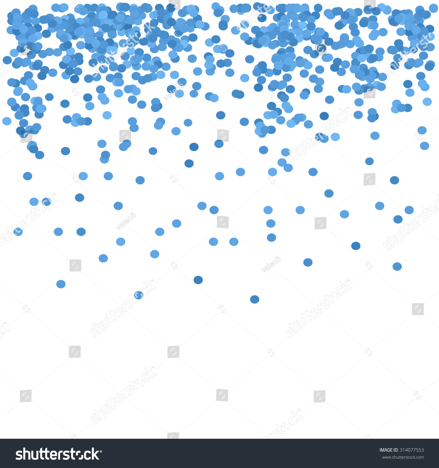 Vector Blue Confetti Isolated On White Stock Vector 314077553