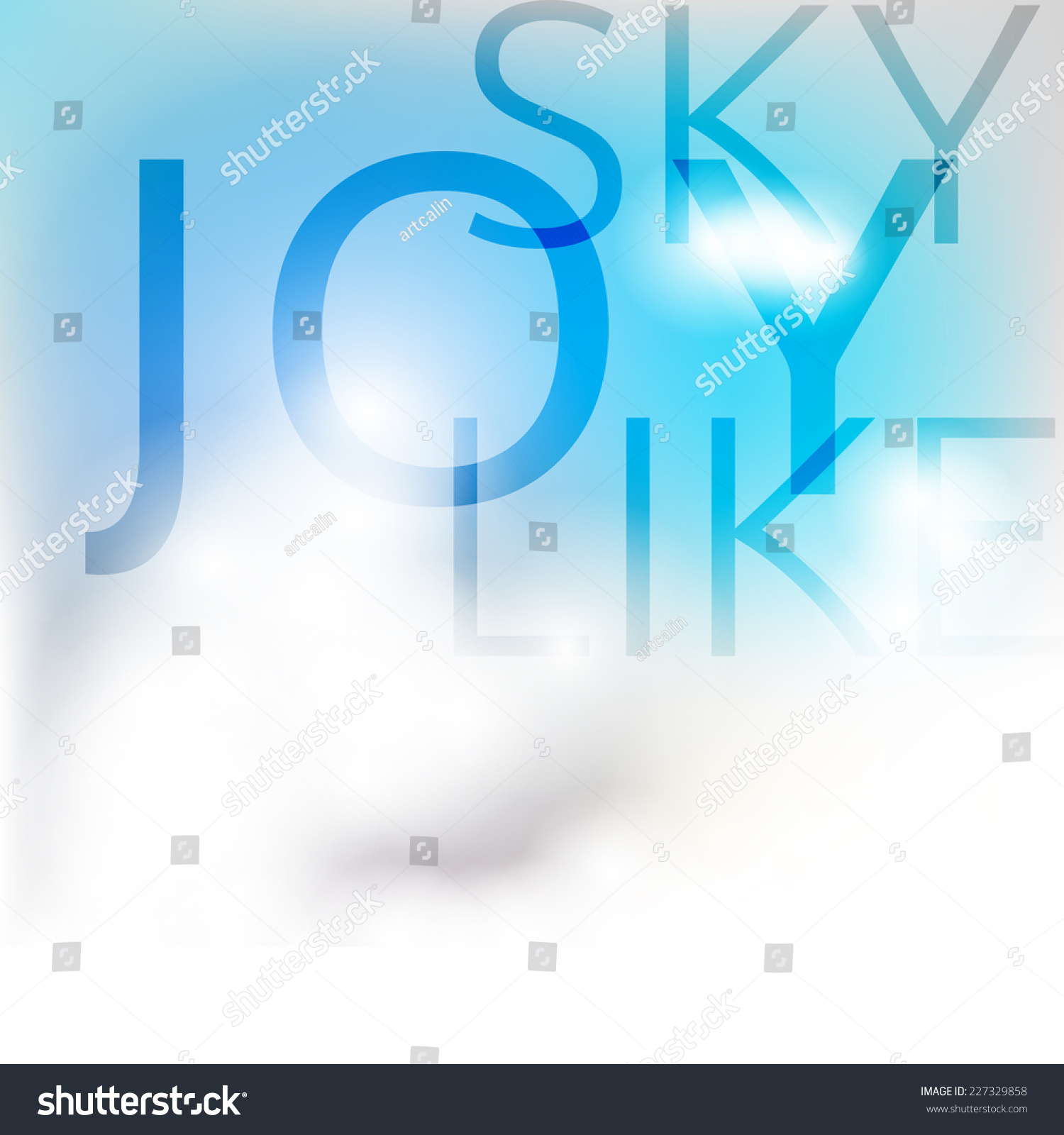 Vector Blue Sky Clouds Pure Joy Stock Vector Royalty Free