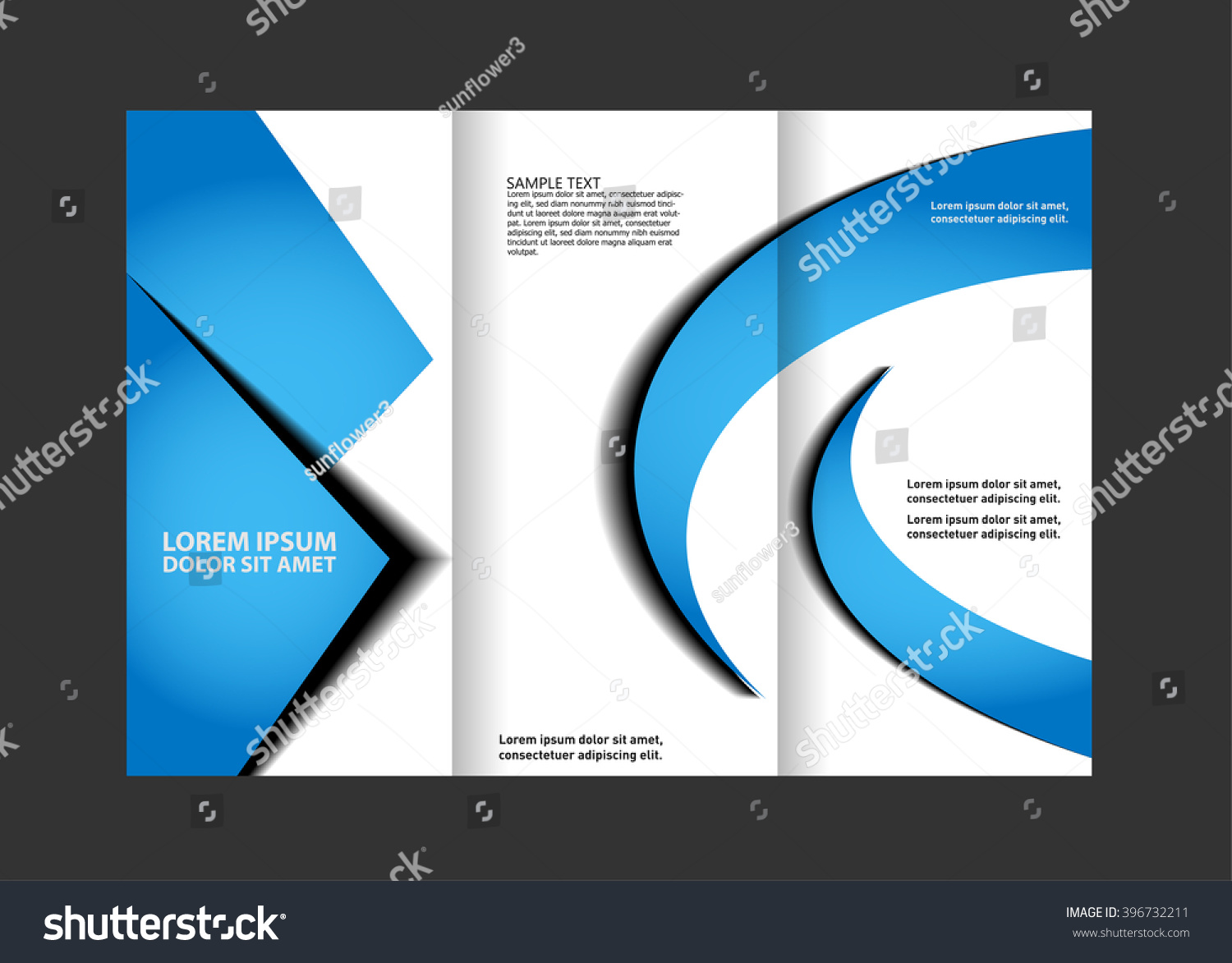 blue trifold