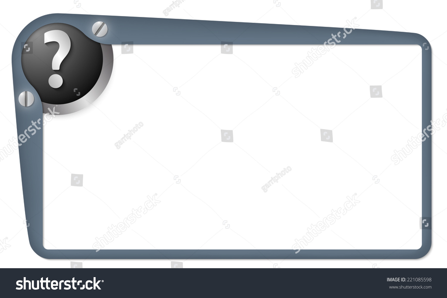 Vector Box Text Question Mark Stock Vector (Royalty Free) 221085598