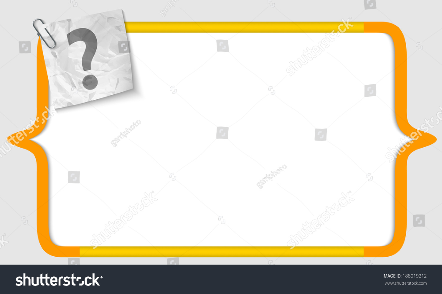 Vector Brackets Crumpled Paper Question Mark vector de stock (libre de