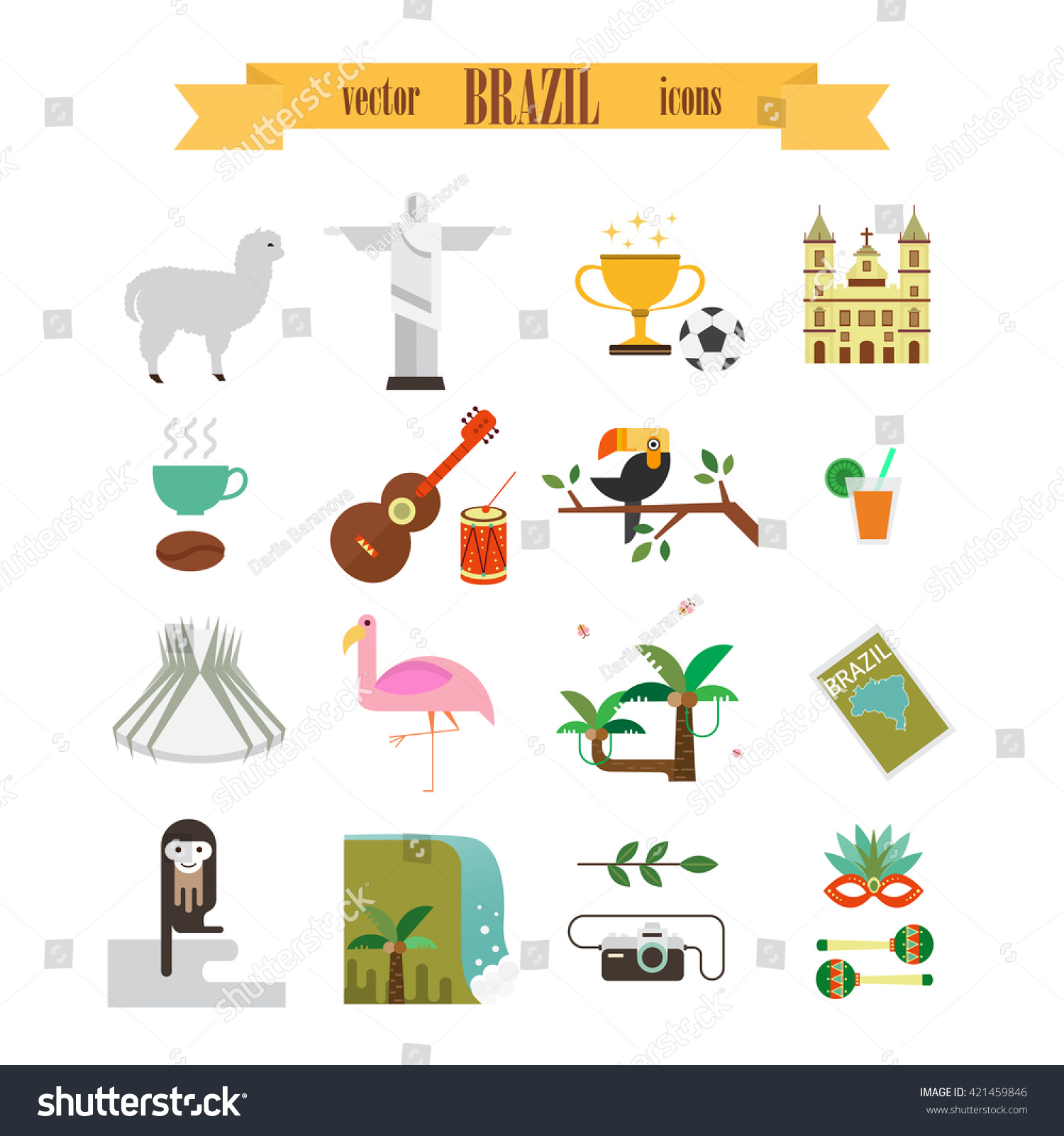 SVG of Vector Brazil icons set. svg