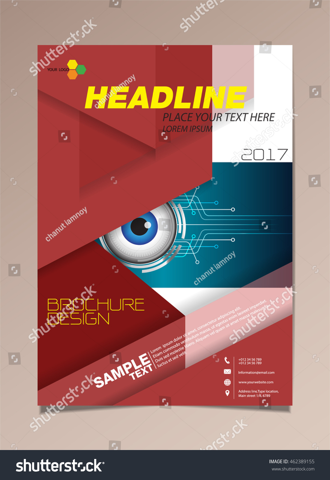 vector brochure design page template eye stock vector 462389155 vector brochure design page template eye stock vector 462389155, Presentation templates