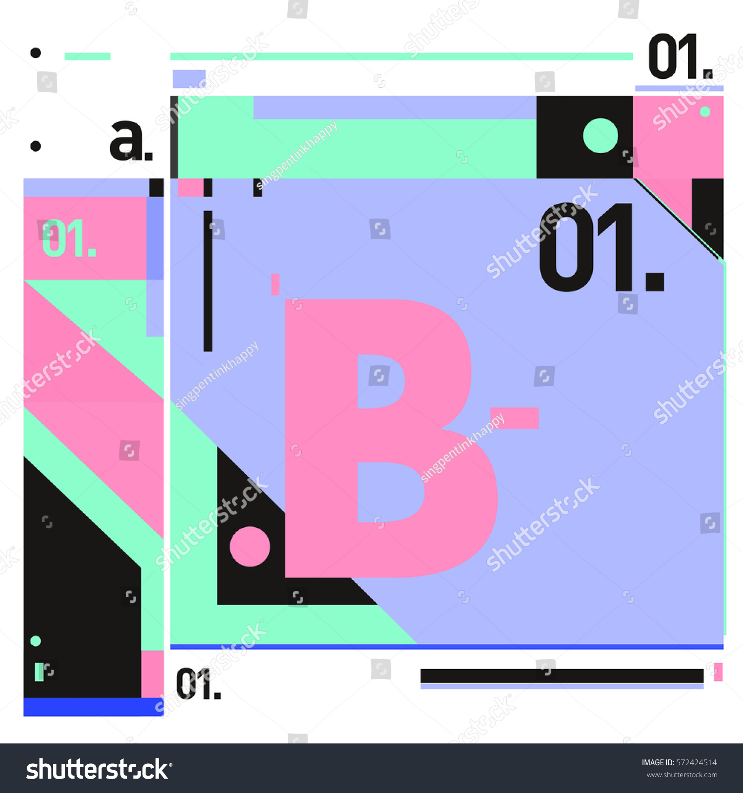 Vector Brochure Design Letter B Annual Stock Vector (Royalty Free ...