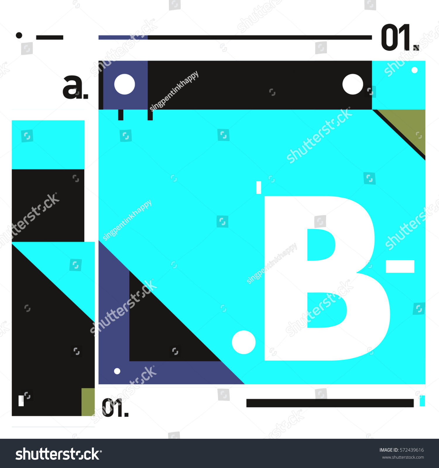 Vector Brochure Design Letter B Annual Stock Vector (Royalty Free ...