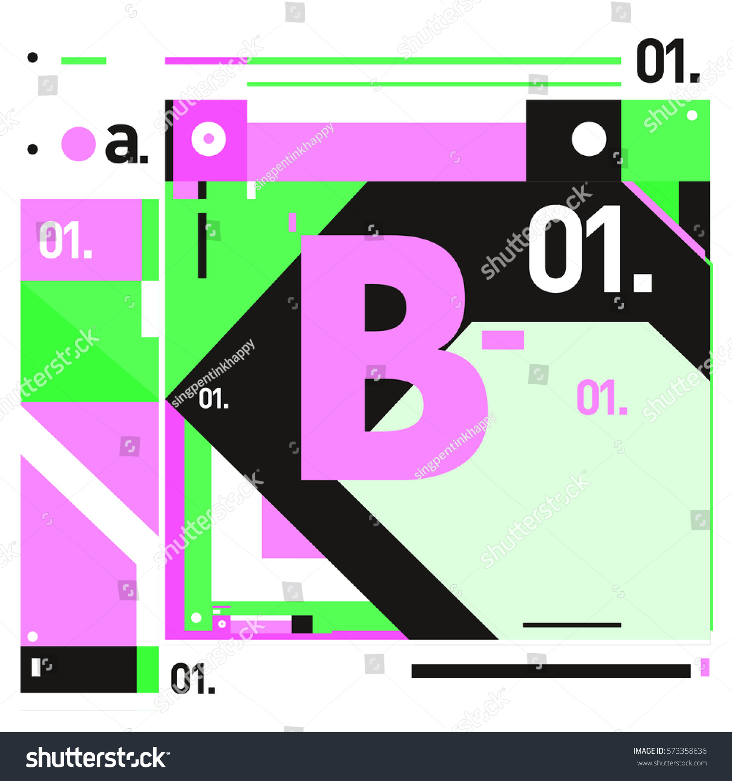 Vector Brochure Design Letter B Annual Stock Vector (Royalty Free ...