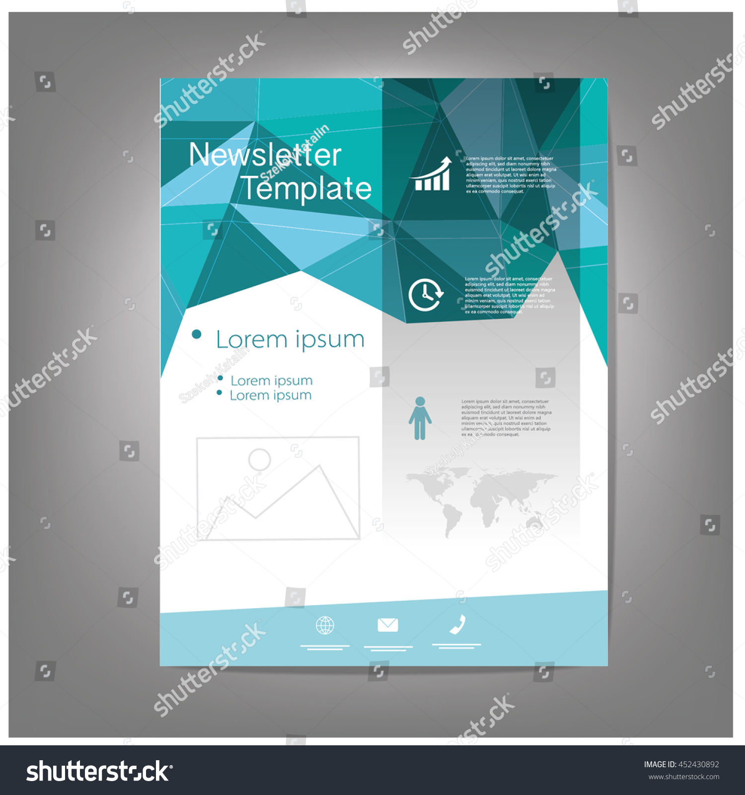 Vector Brochure Flyer Design Layout Newsletter Stock Vector Royalty Free