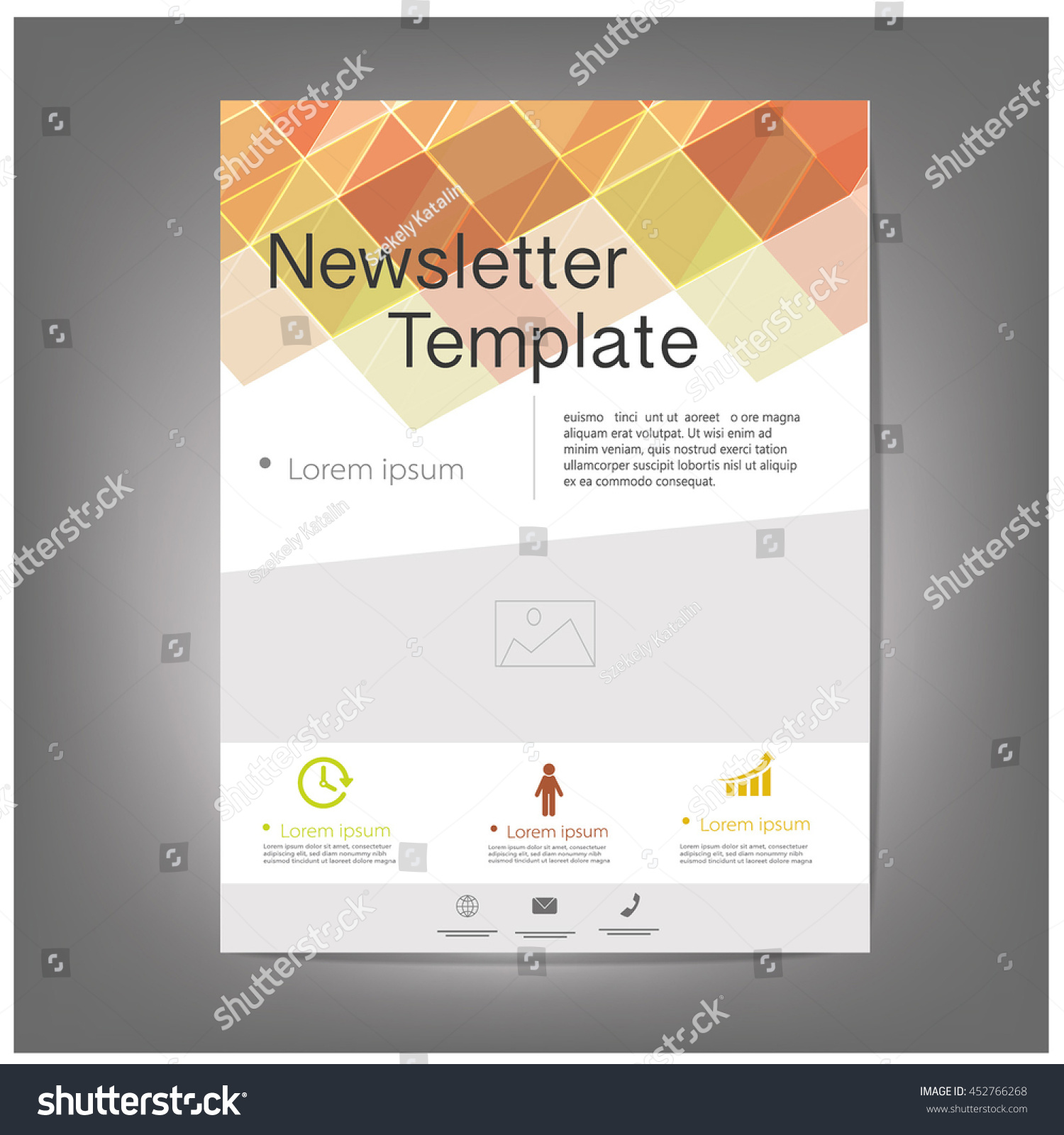 Vector Brochure Flyer Design Layout Newsletter Stock Vector Royalty Free