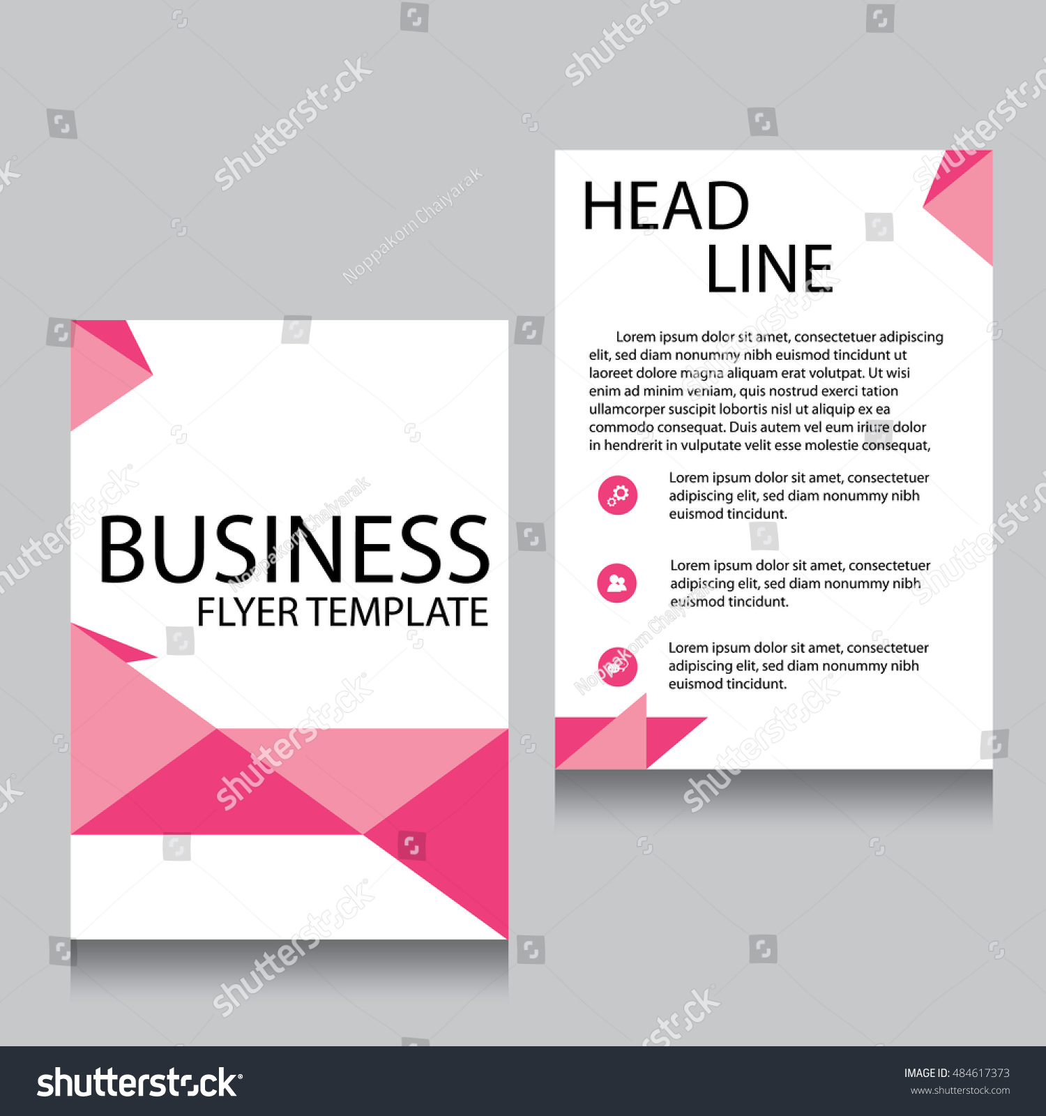 Vector Brochure Flyer Design Layout Template Stock Vector 484617373 Shutterstock Flyer Template Pages