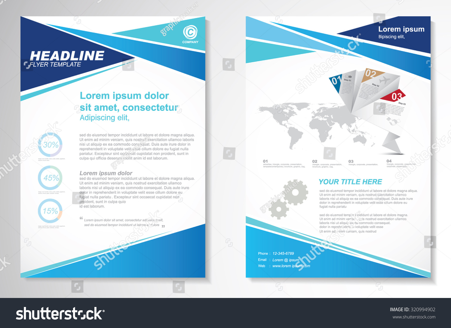 Vector Brochure Flyer Design Layout Template Stock Vector 320994902 Shutterstock Flyer Template Pages