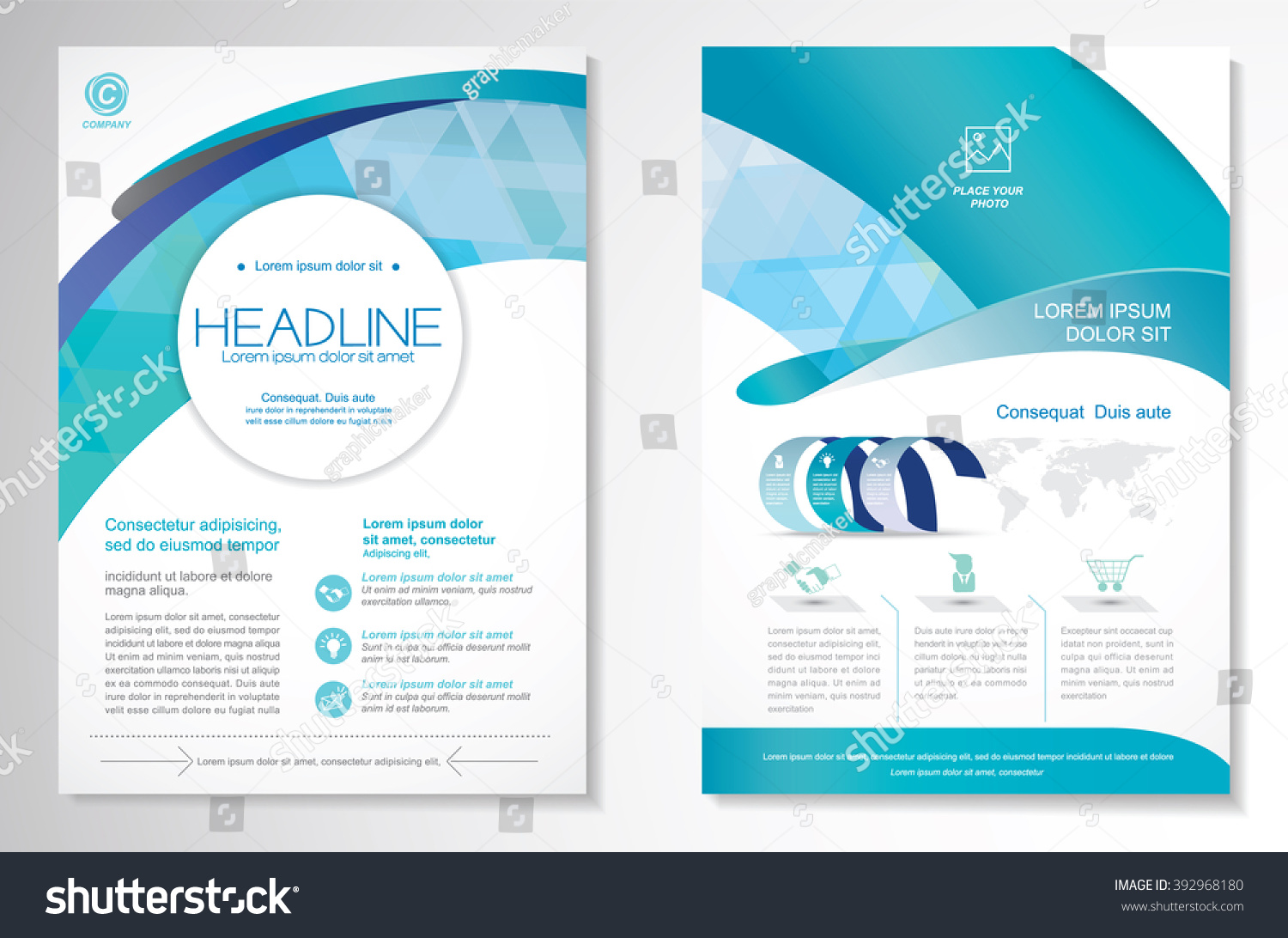 vector brochure flyer design layout template stock vector royalty