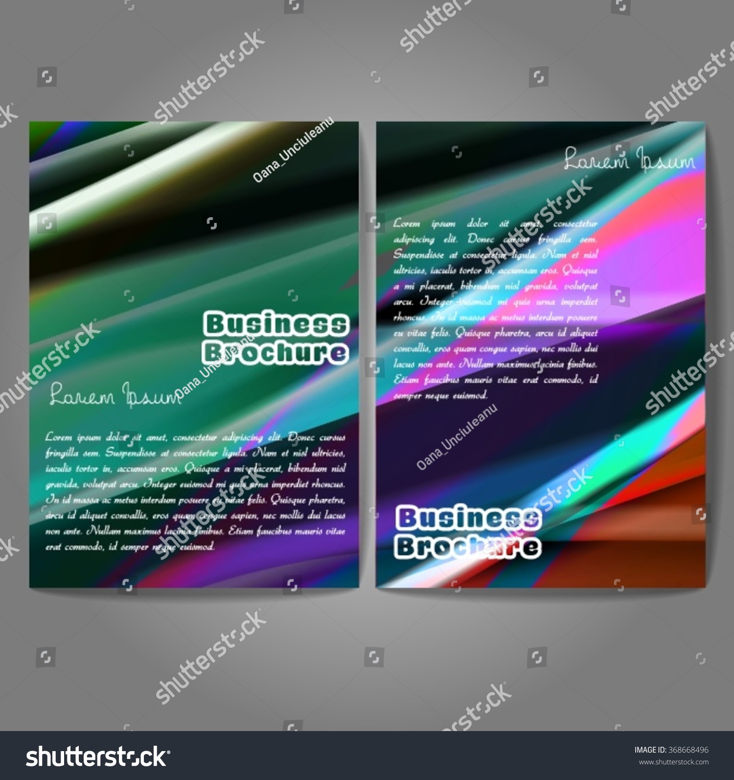 Vector Brochure Template Design A4 Size Stock Vector (Royalty Free ...