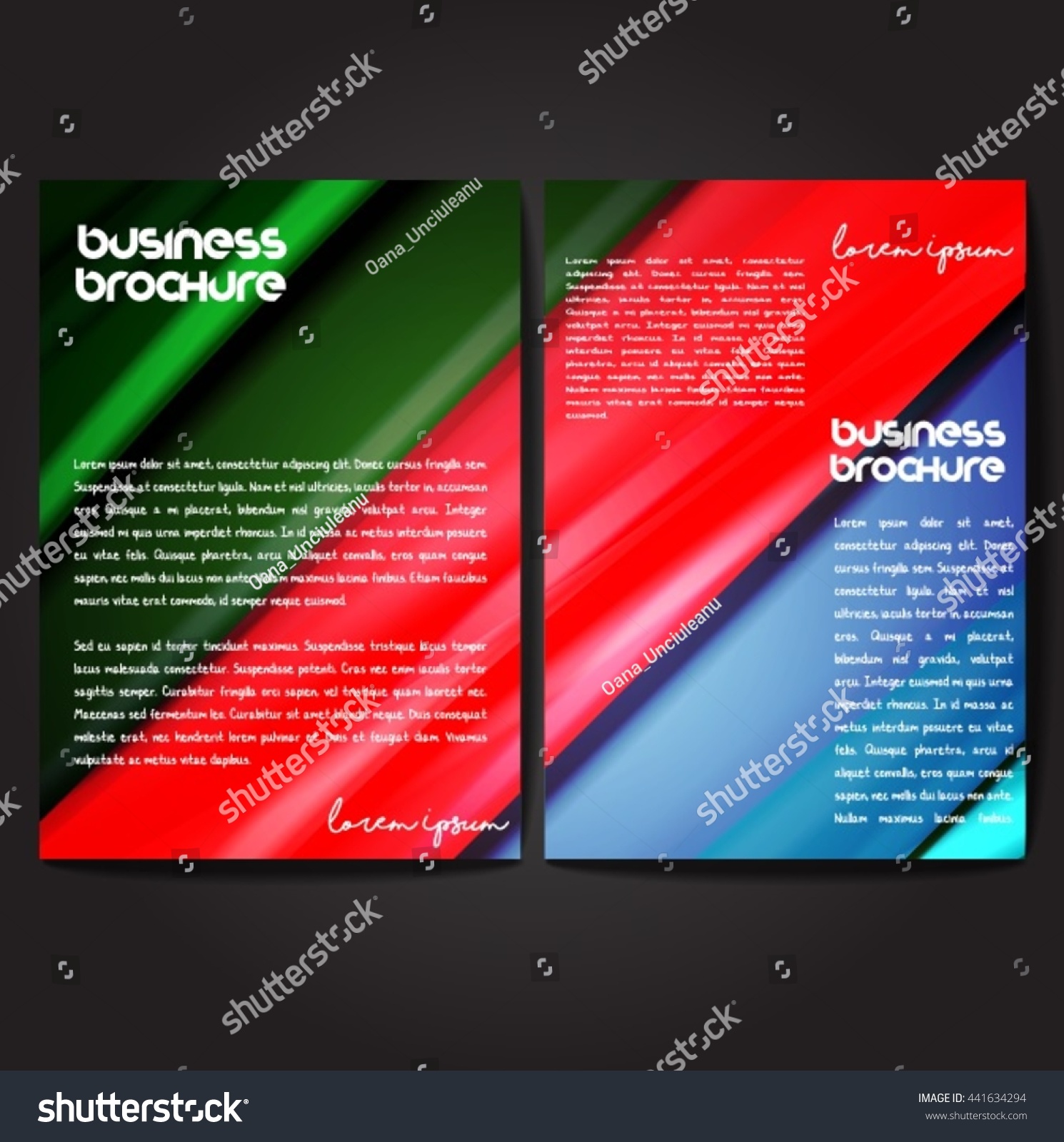 Vector Brochure Template Design A4 Size Stock Vector (Royalty Free ...