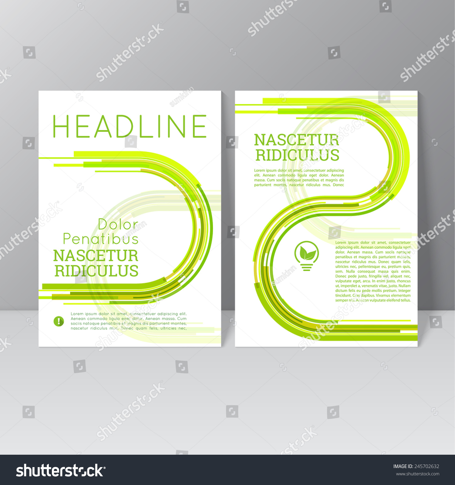 vector brochure template design line curve stock vector 245702632 line flyer eu