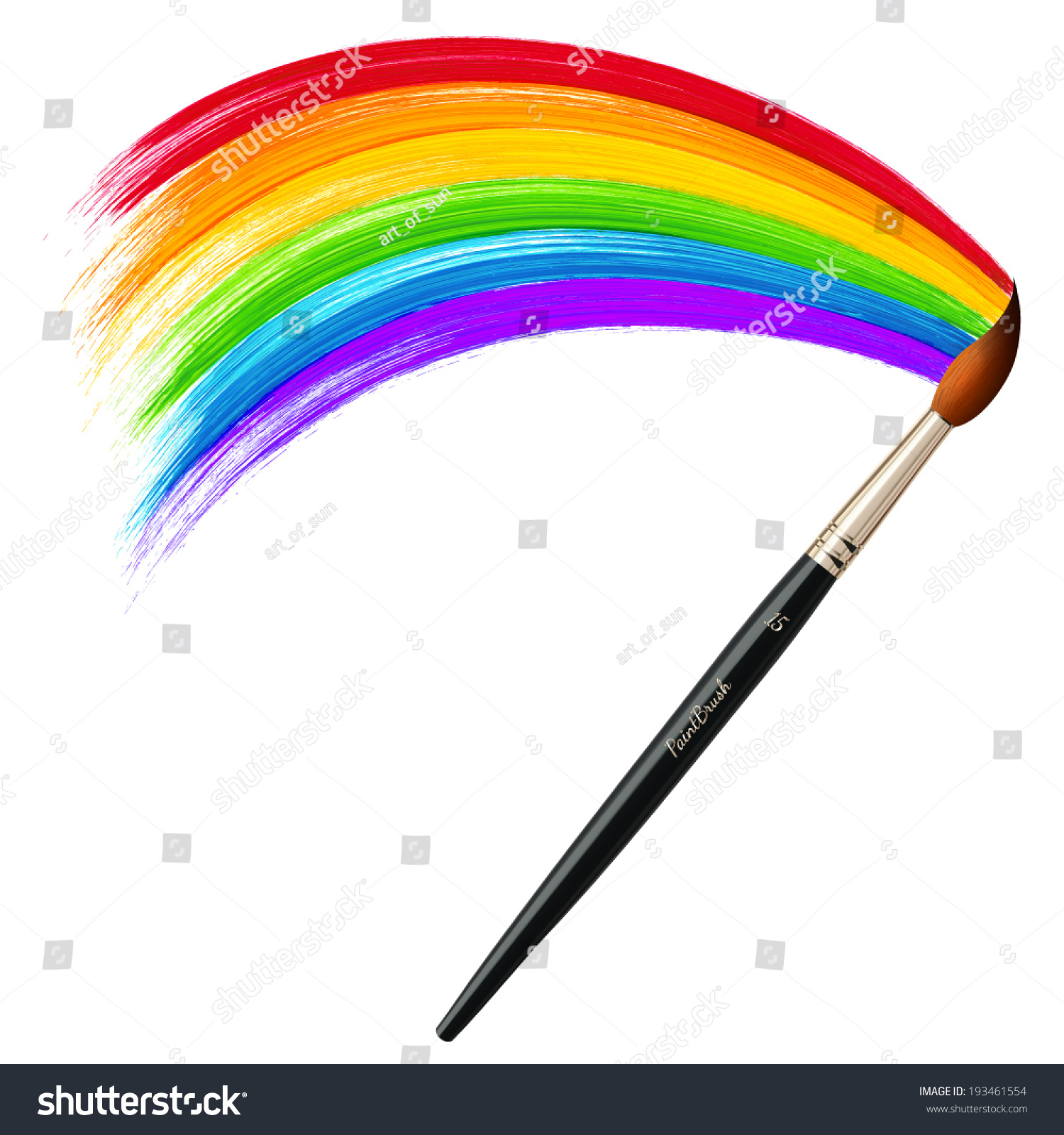 Vector Brush Painting Rainbow - 193461554 : Shutterstock