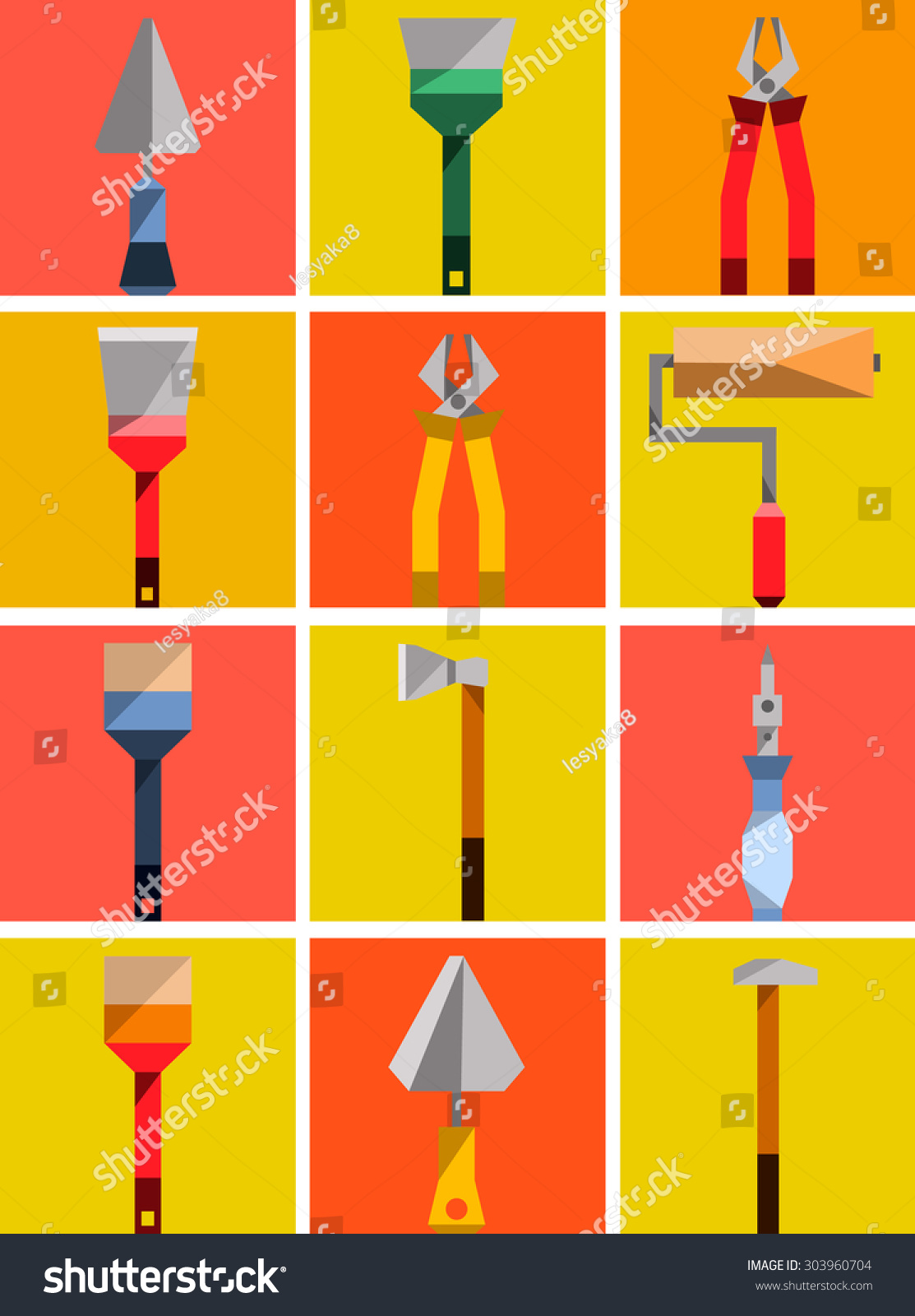 vector building instruments materials essentials supplies stock sign materials supplies