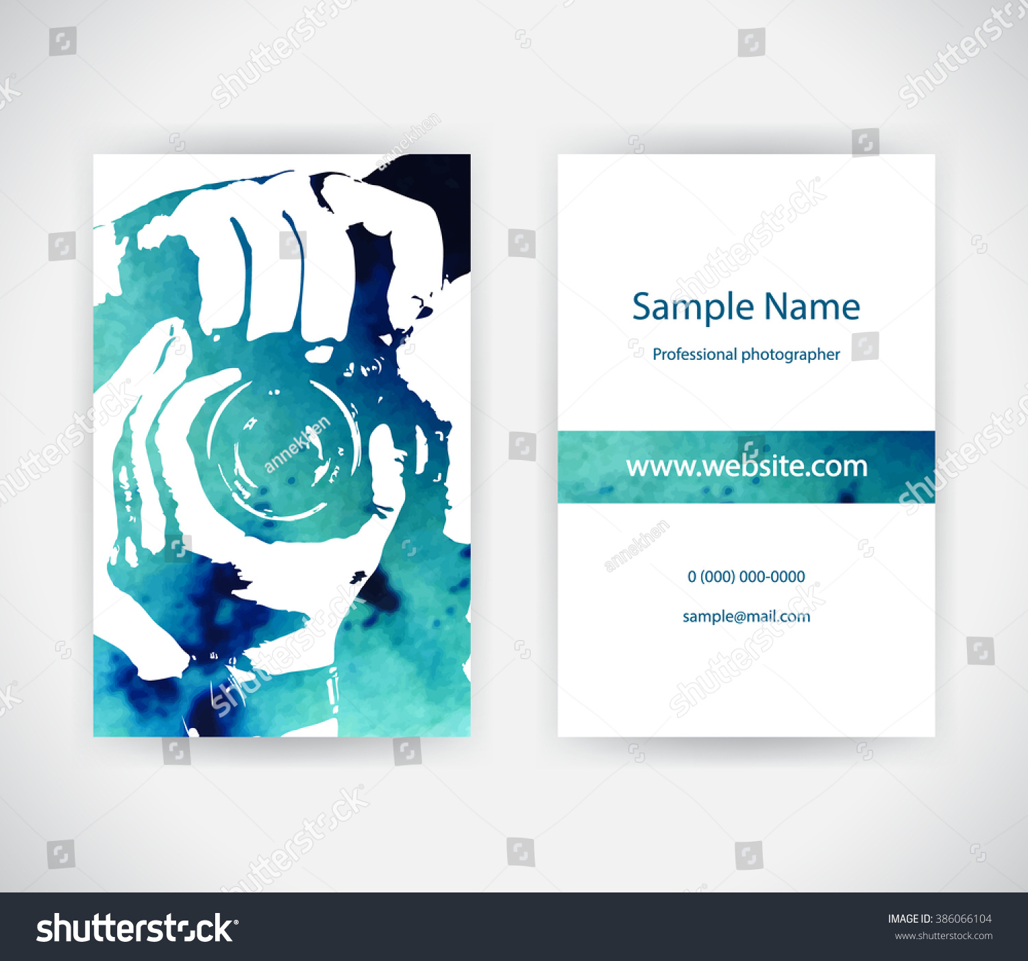 Vector Business Card Photographer On Background Stock Vector Throughout Photographer Id Card Template