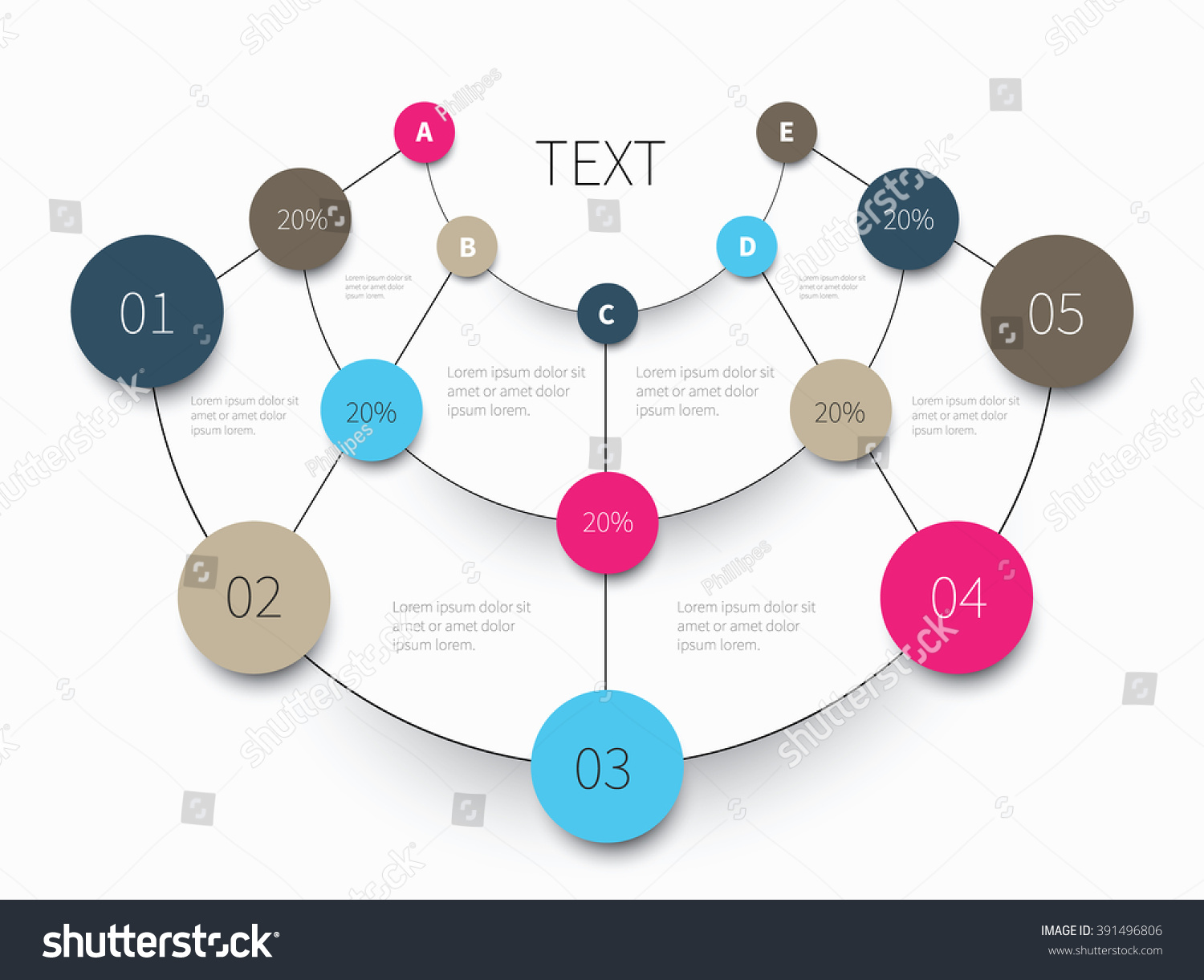 Vector Business Map Half Circle Template Stock Vector (Royalty Free ...