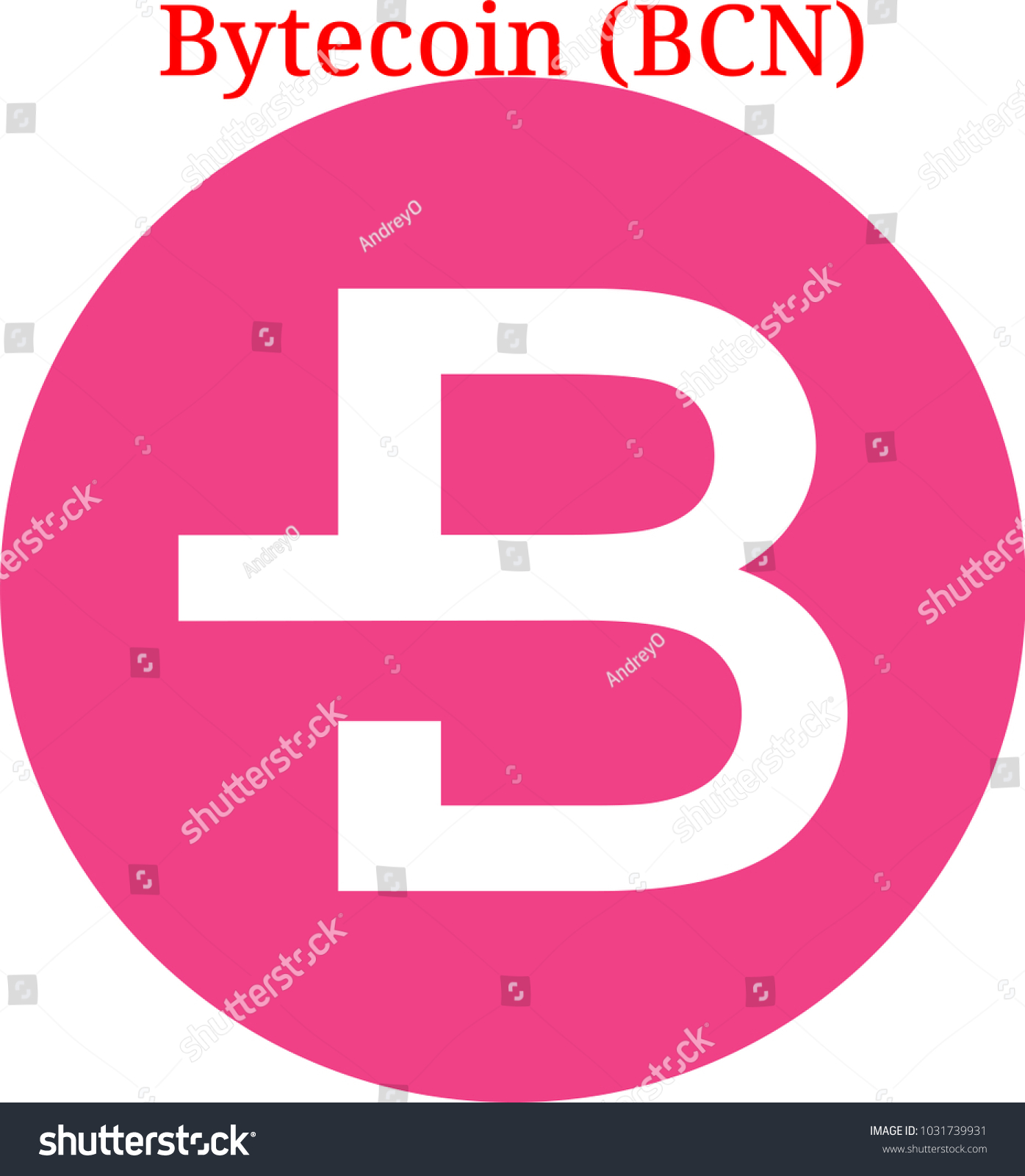 SVG of Vector Bytecoin (BCN) digital cryptocurrency logo. Bytecoin (BCN) icon. Vector illustration isolated on white background. svg