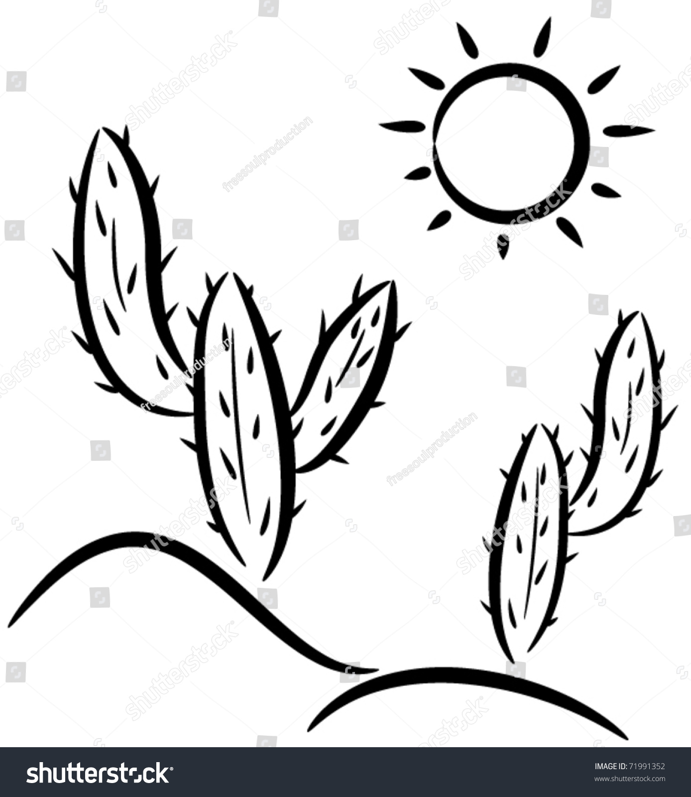 Clip Art Desert Clip Art vector cactus desert clipart stock 71991352 shutterstock in clip art
