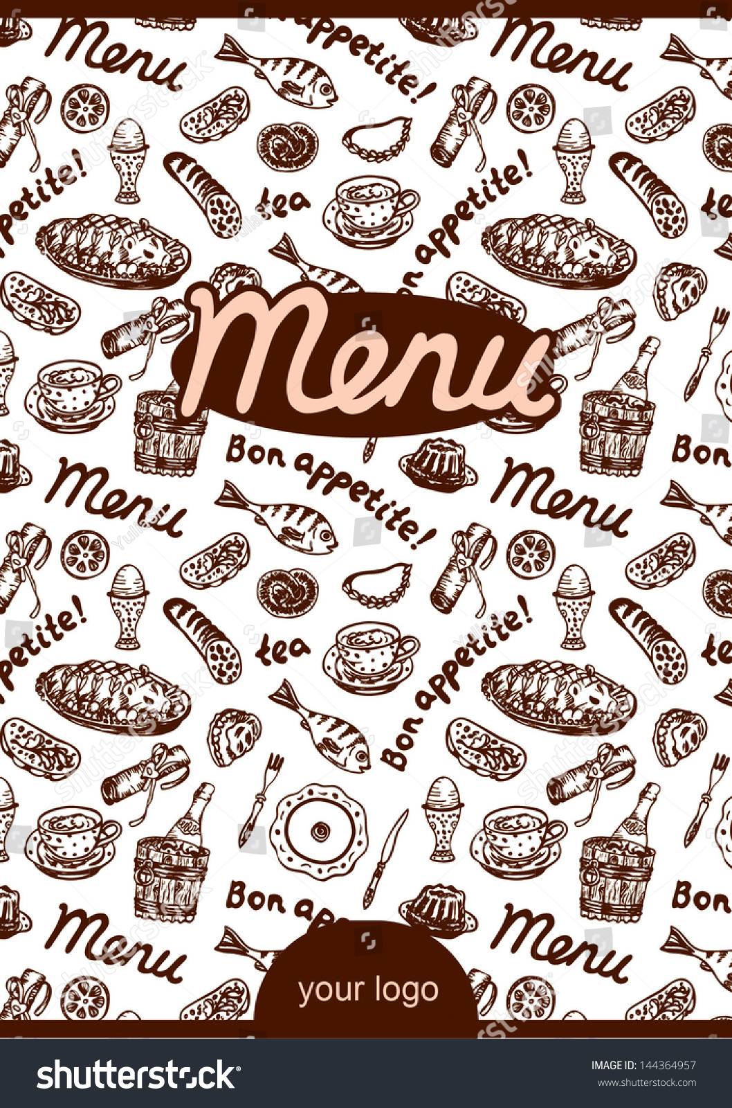 Vector Cafe Or Restaurant Menu On The White Background In Retro Style ...