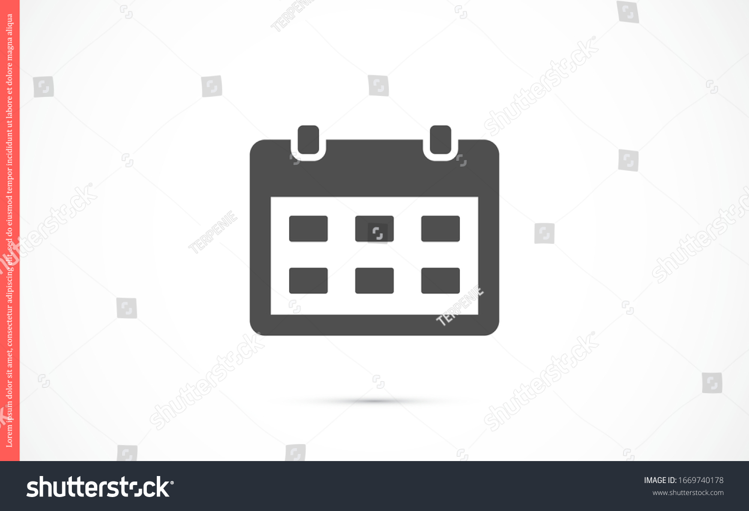 Vector Calendar Icon Icon Calendar Calculate Stock Vector (Royalty Free