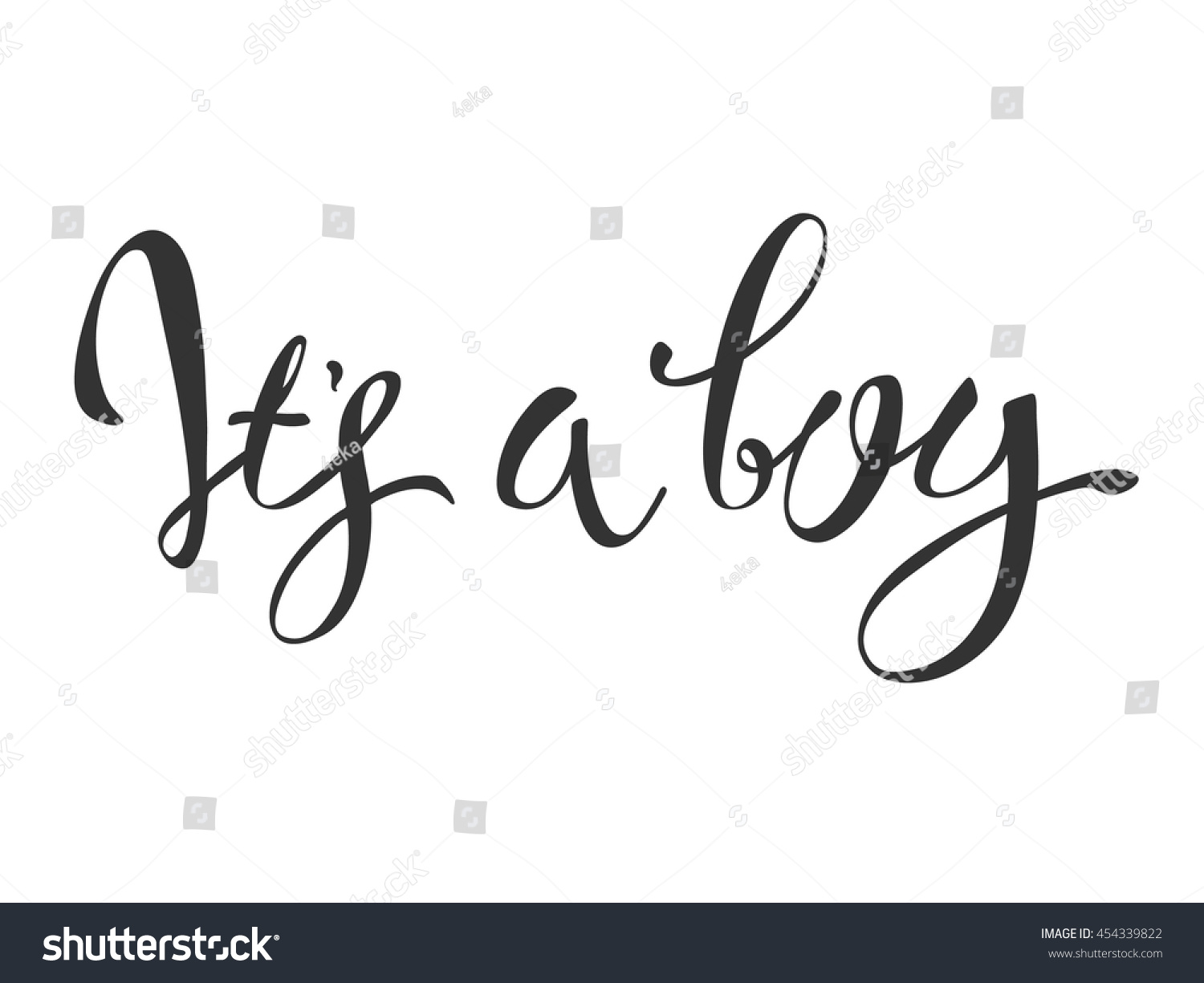 Download Vector Calligraphy Greeting Card Boy Baby Stock Vector ...
