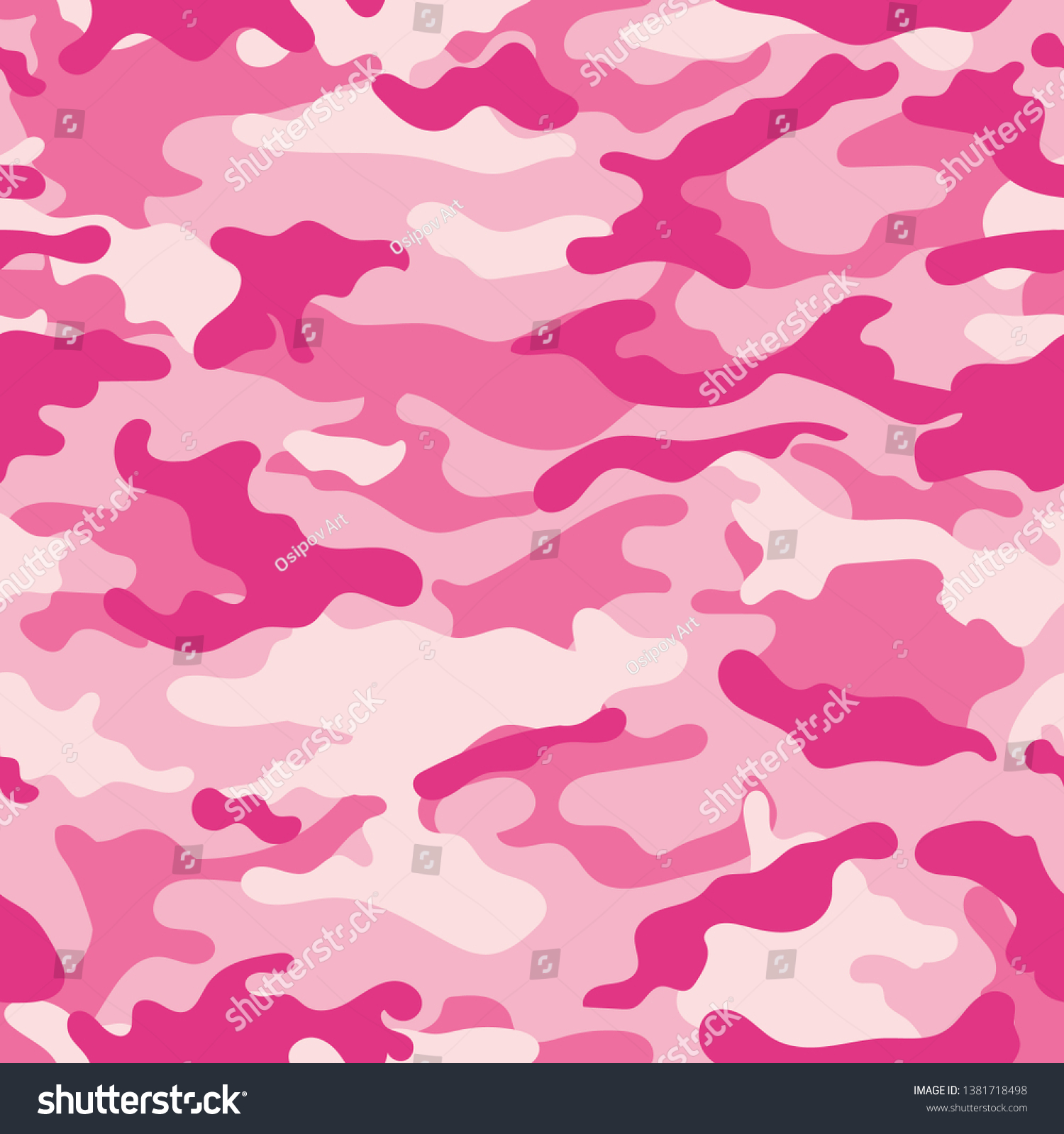 Vector Camouflage Pattern Clothing Design Pink Stock Vector (Royalty ...