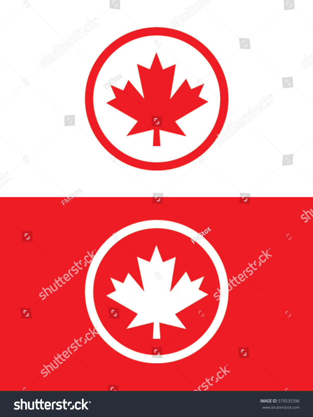 Vector Canadian Leaf Symbol Stock Vector Royalty Free 579535396